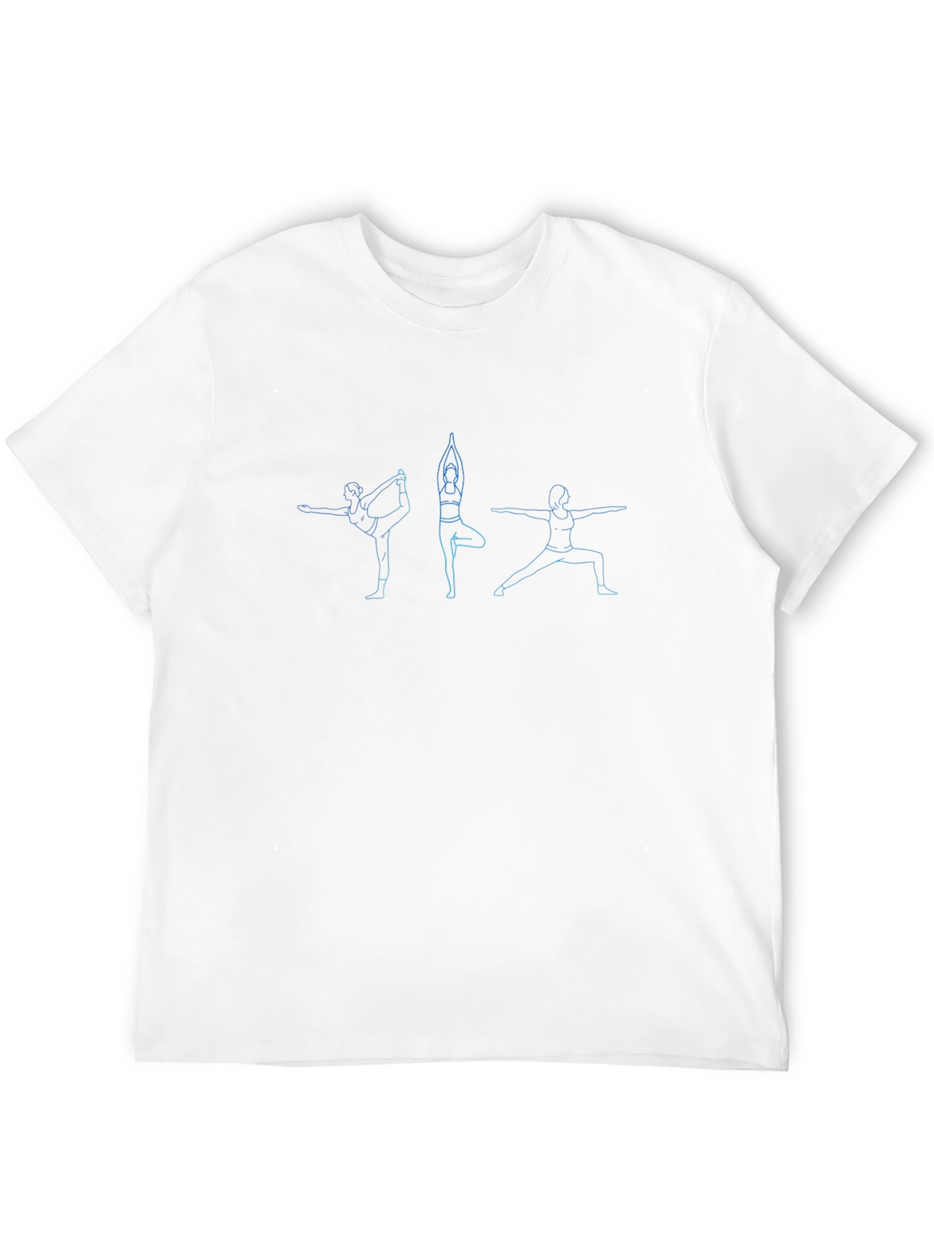 Yoga Poses Graphic Print Black T-Shirt