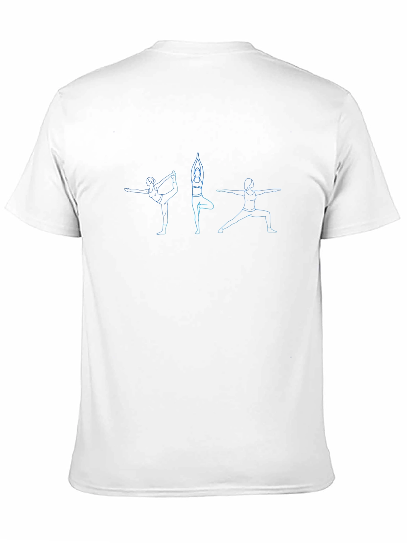 Yoga Poses Graphic Print Black T-Shirt