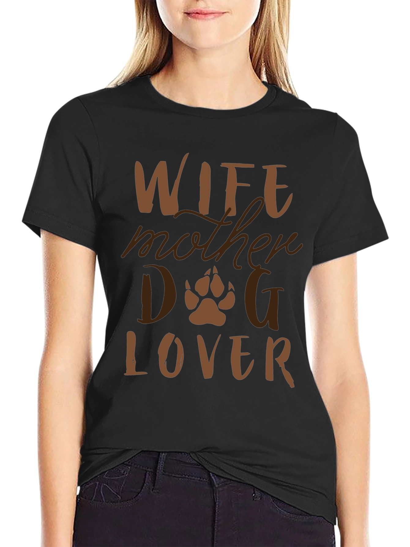 Wife Mother Dog Lover Graphic T-Shirt