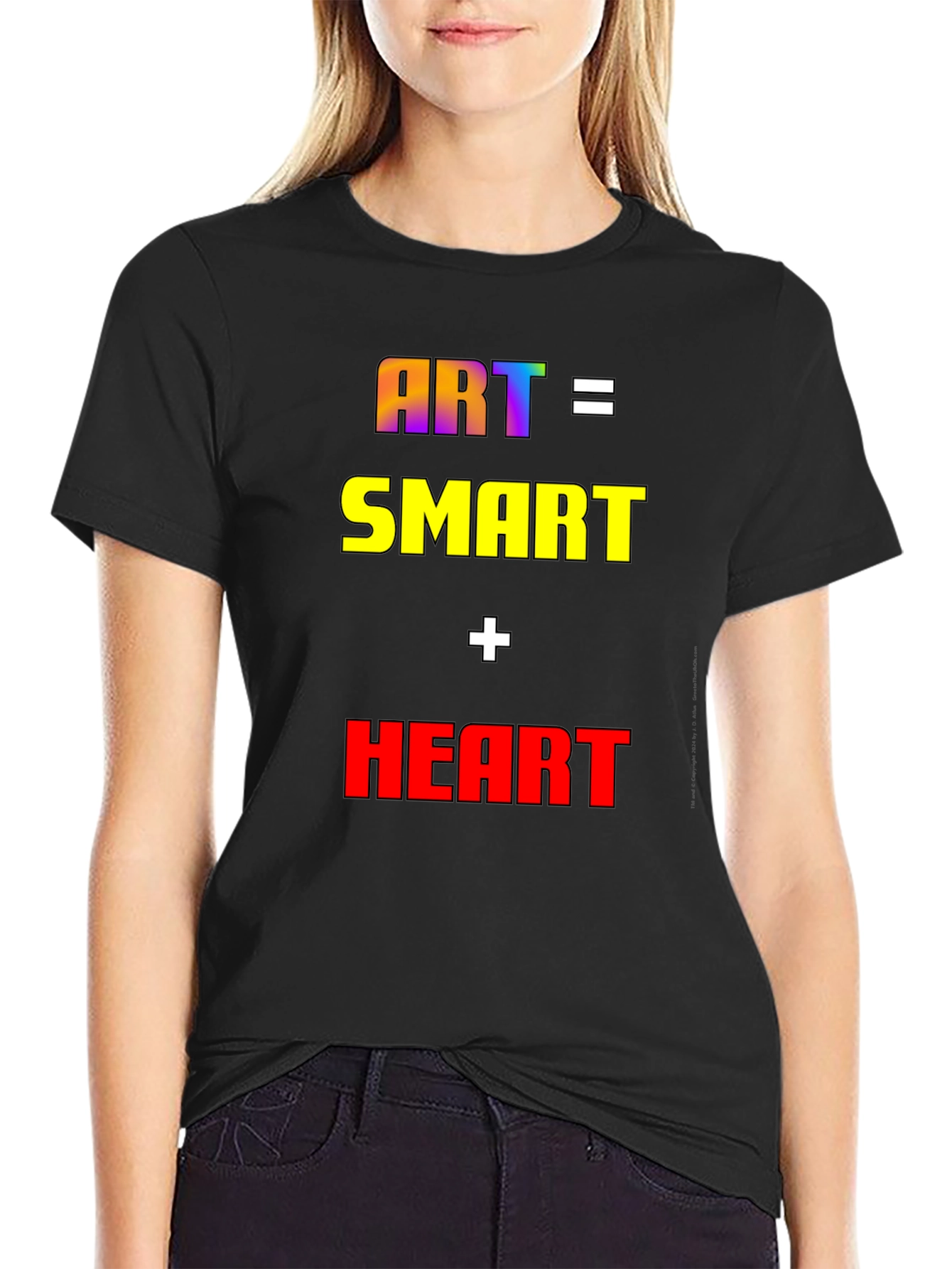 Art Equals Smart Plus Heart T-Shirt