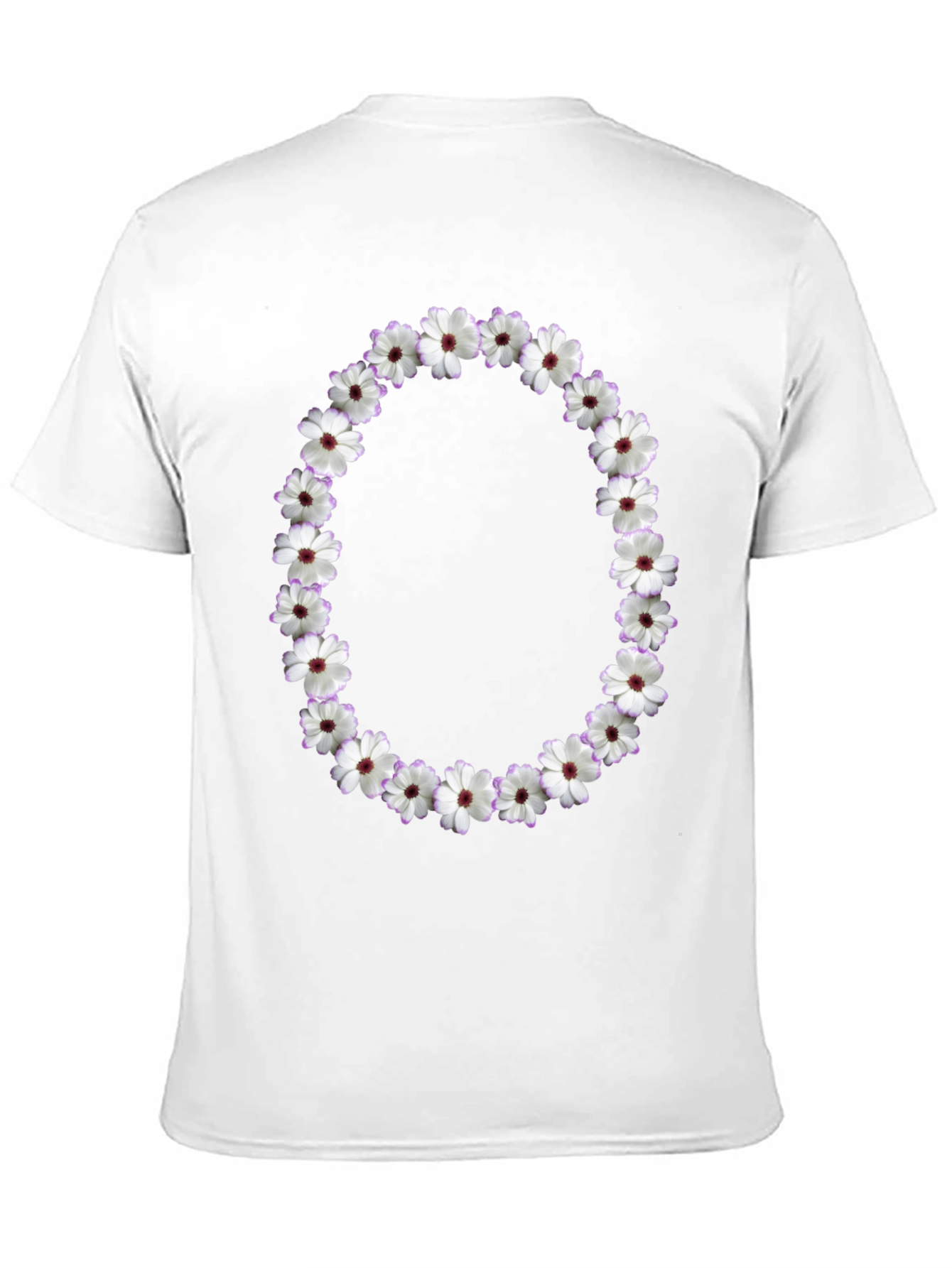 Floral Wreath Graphic Black T-Shirt