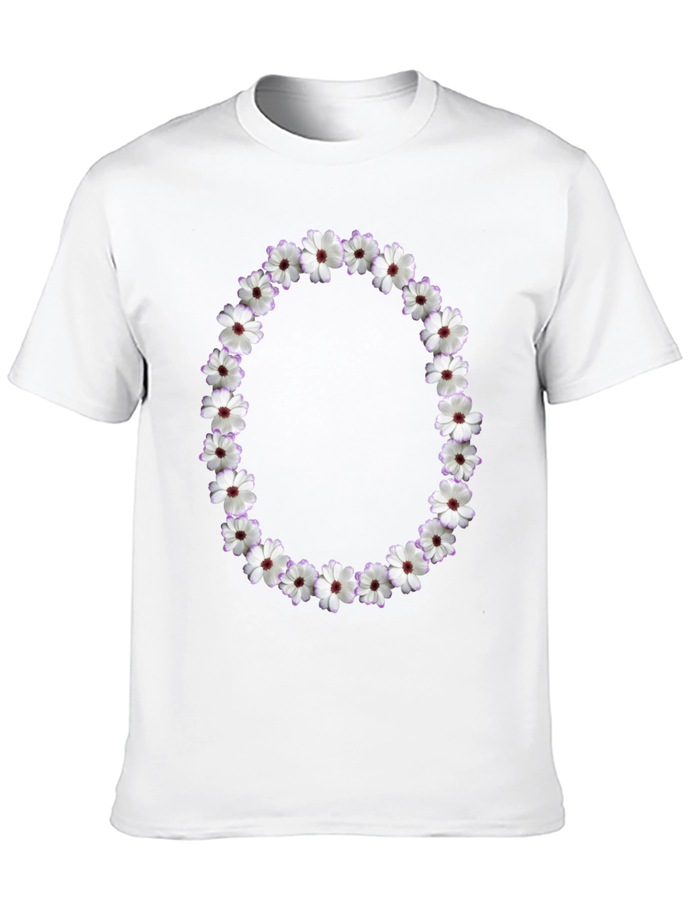 Floral Wreath Graphic Black T-Shirt