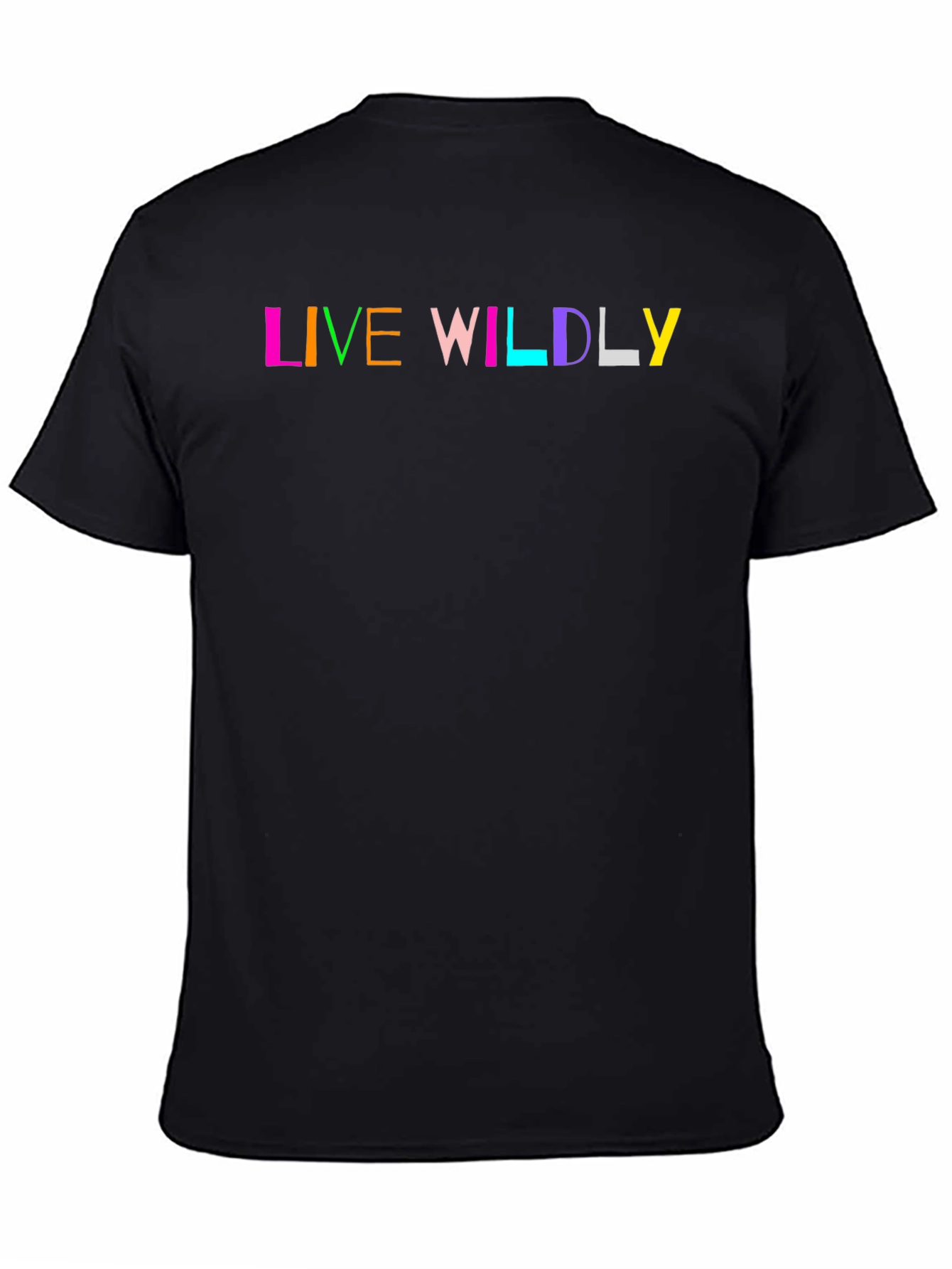 Live Wildly Graphic Black T-Shirt