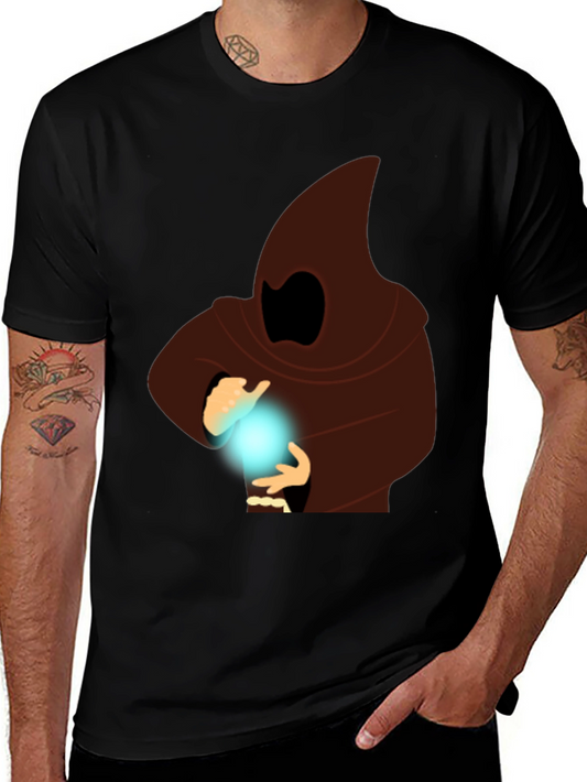 Mystic Mage Graphic Tee - Black Cotton Comfort