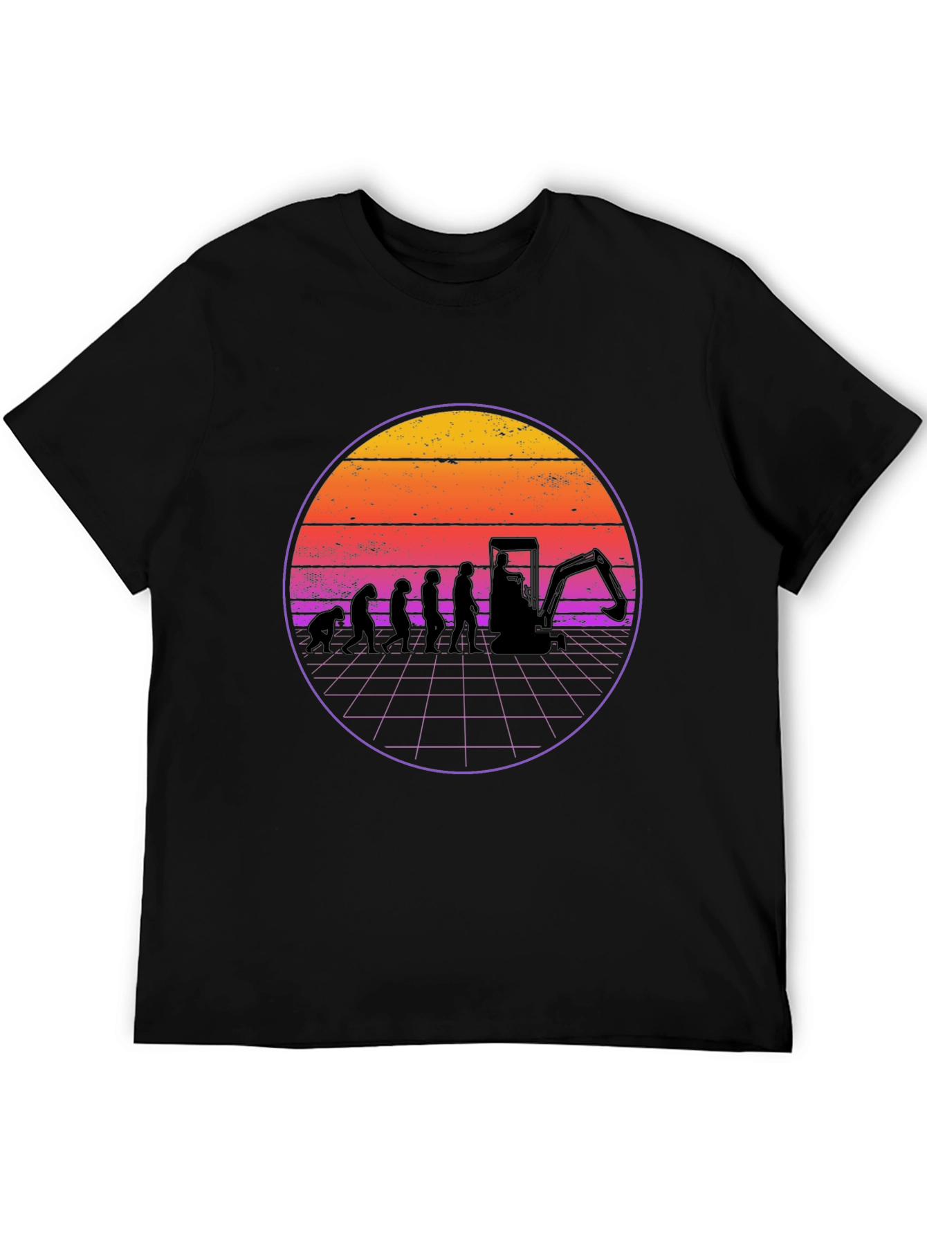Excavator Evolution Retro T-Shirt