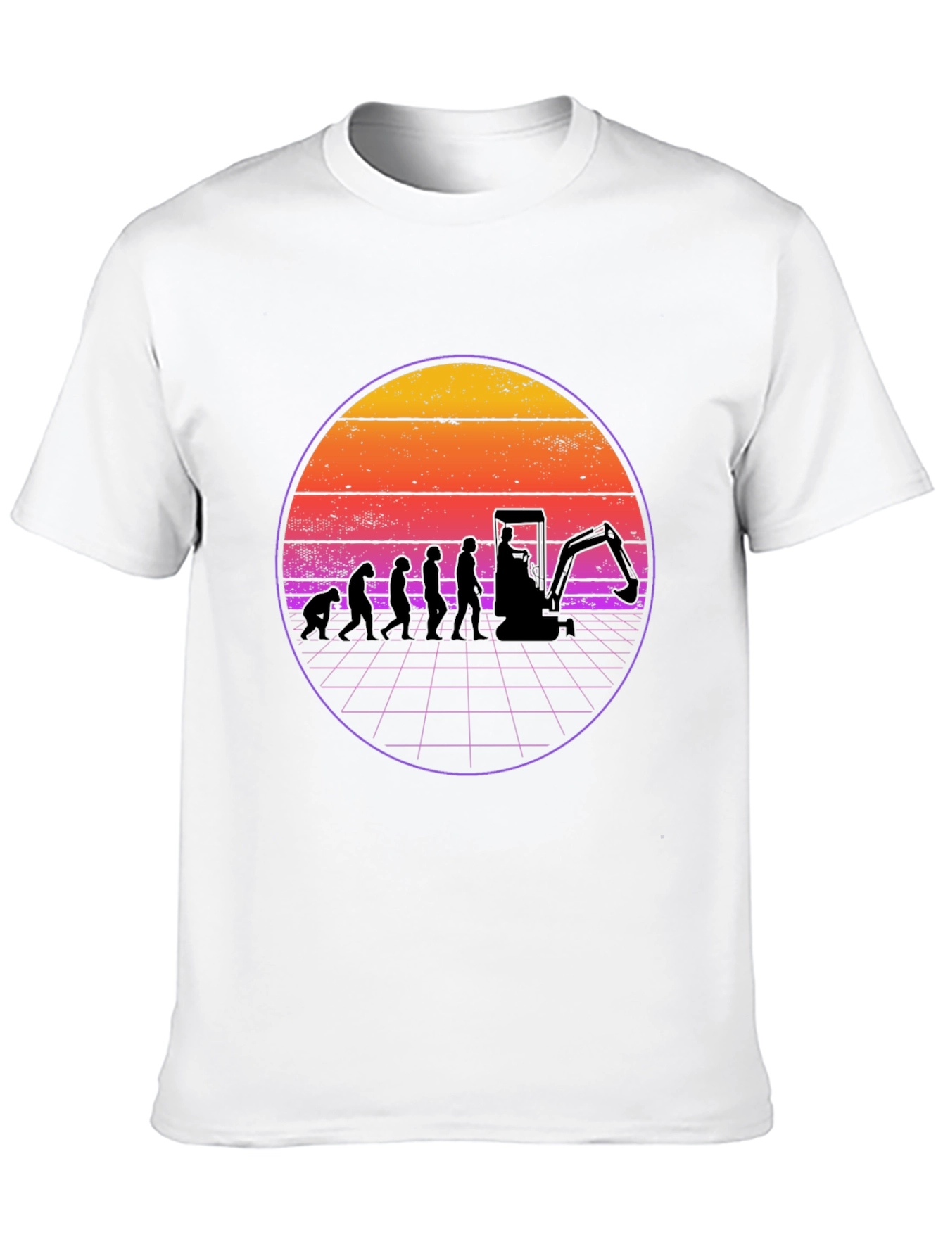 Excavator Evolution Retro T-Shirt