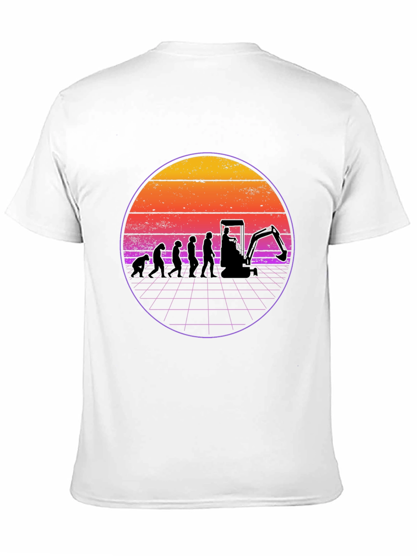 Excavator Evolution Retro T-Shirt