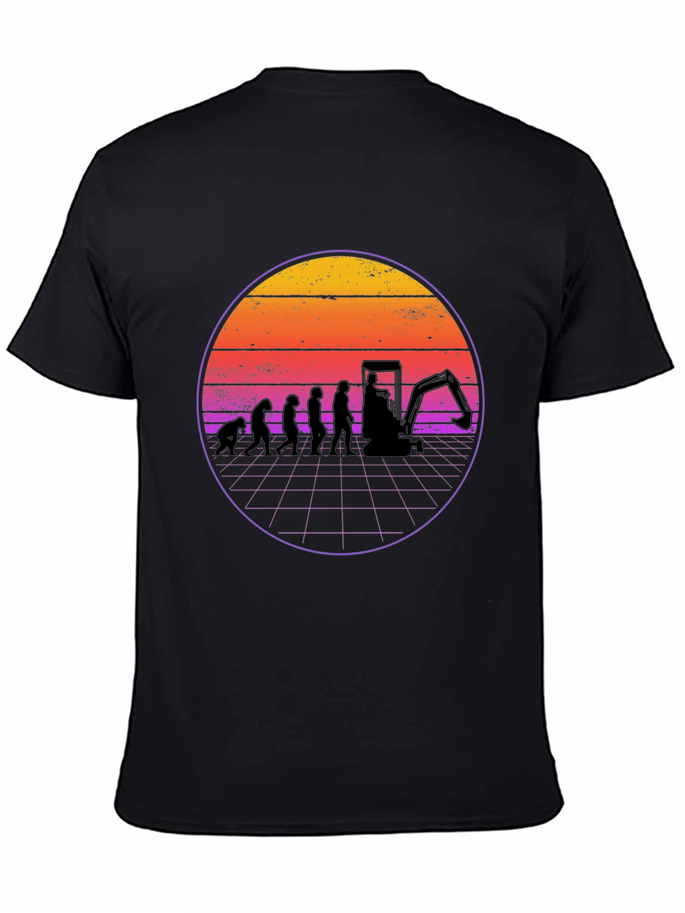 Excavator Evolution Retro T-Shirt