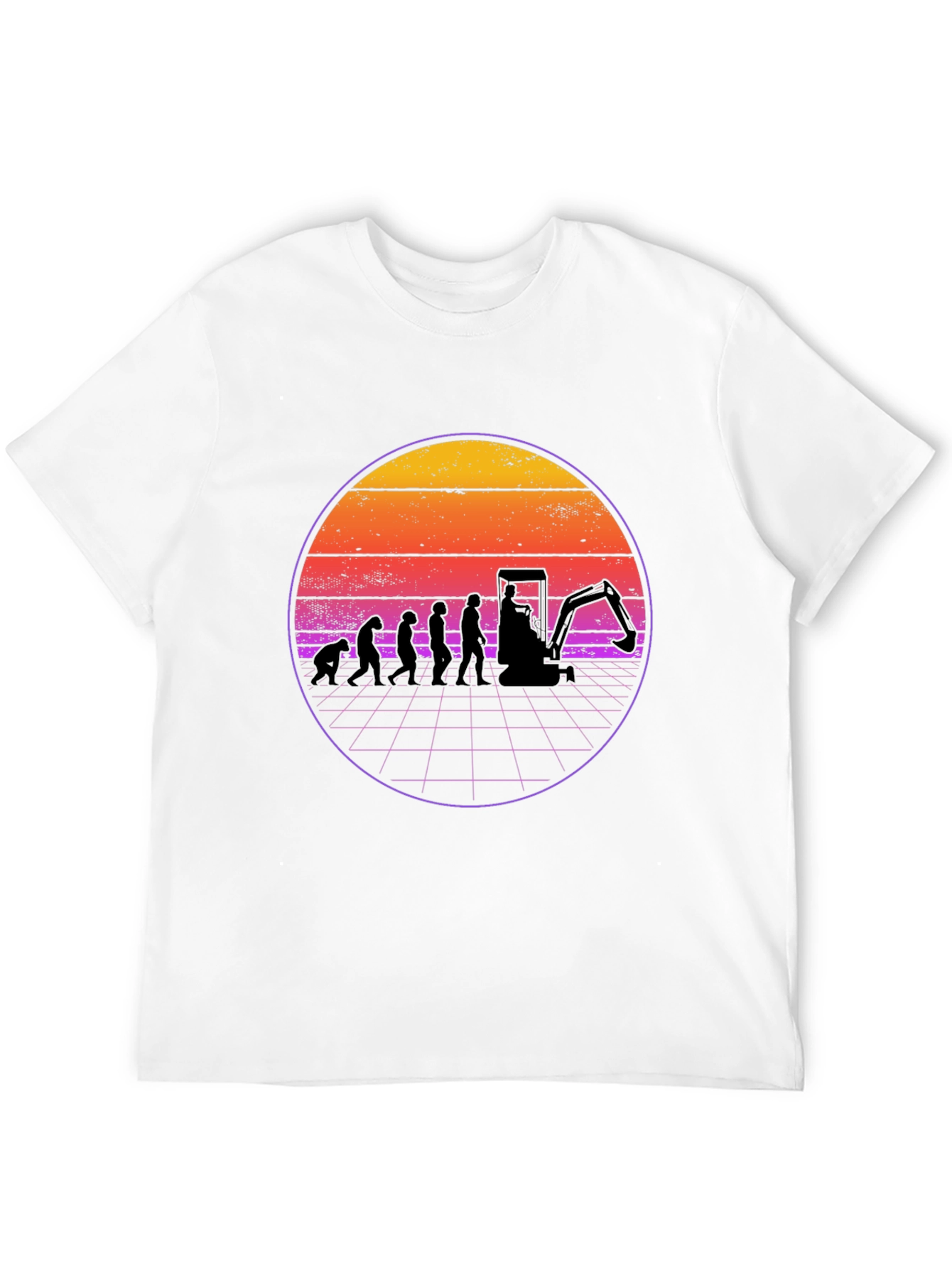 Excavator Evolution Retro T-Shirt