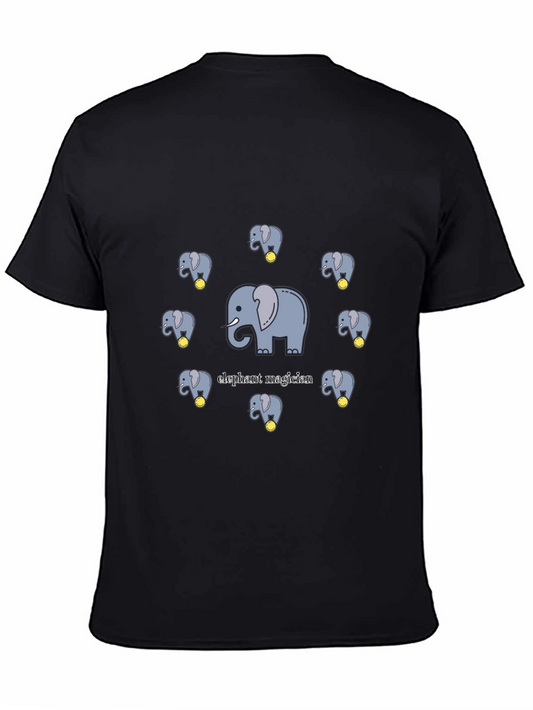 Elephant Magician T-Shirt - Cute Cartoon Design