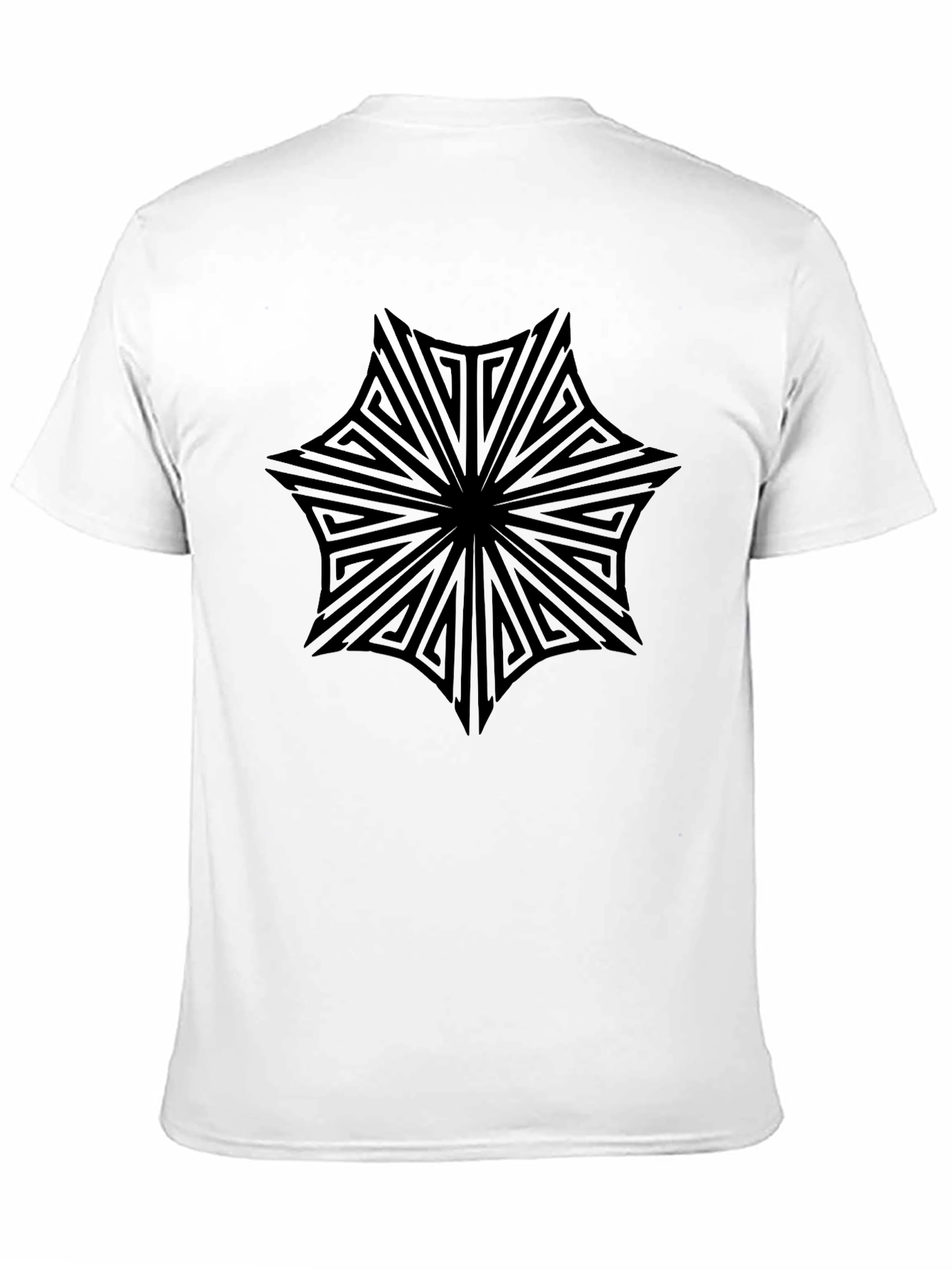 Geometric Mandala Mens Black T-Shirt