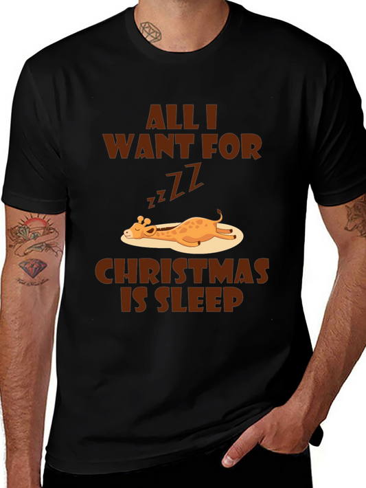 All I Want For Christmas is Sleep Giraffe T-Shirt