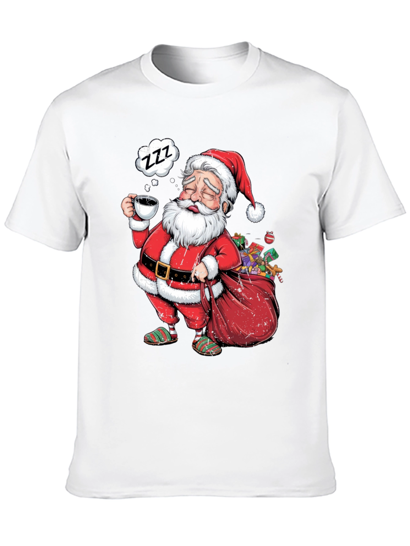 Sleepy Santa T-Shirt: Festive Holiday Wear