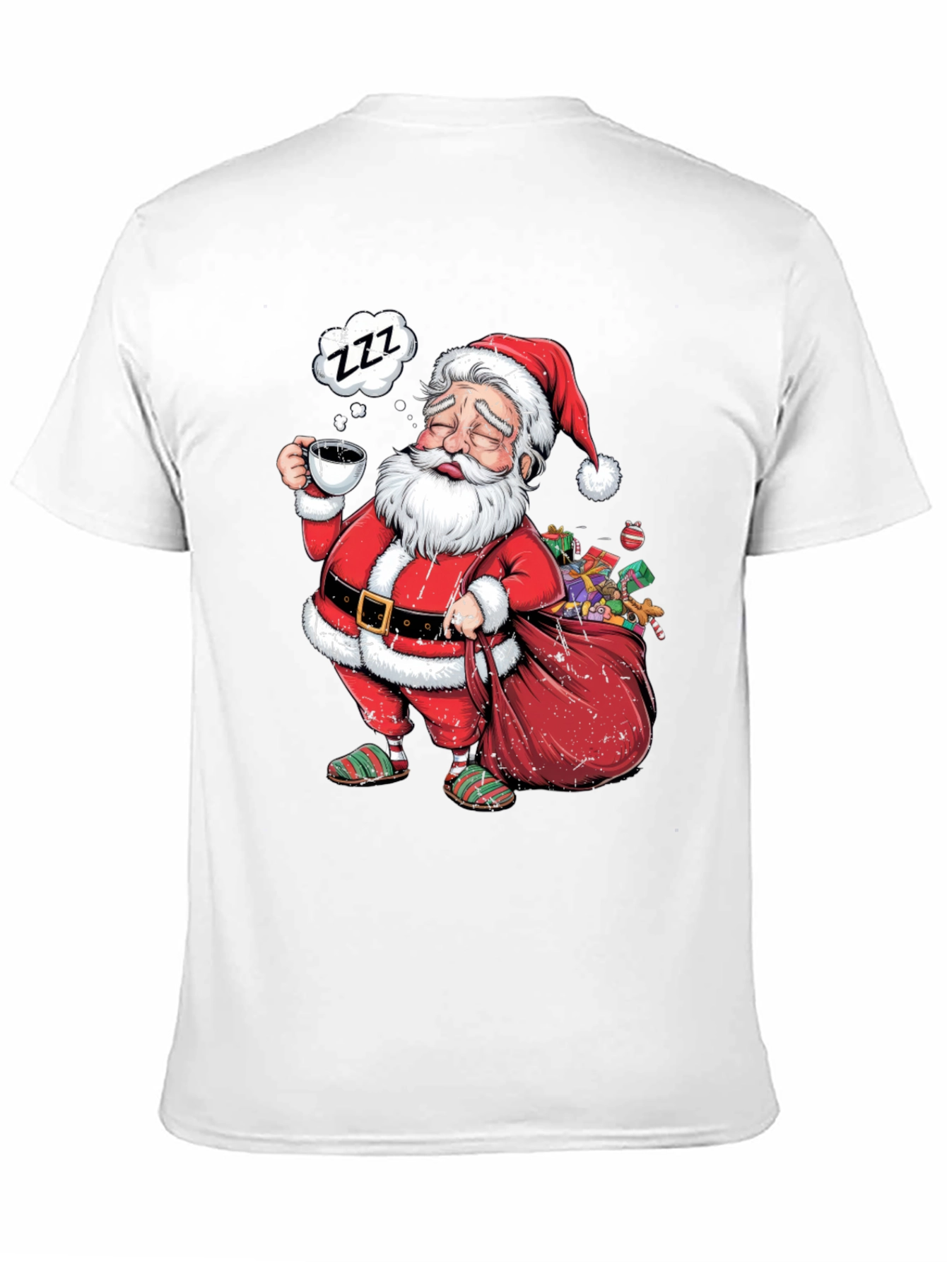 Sleepy Santa T-Shirt: Festive Holiday Wear