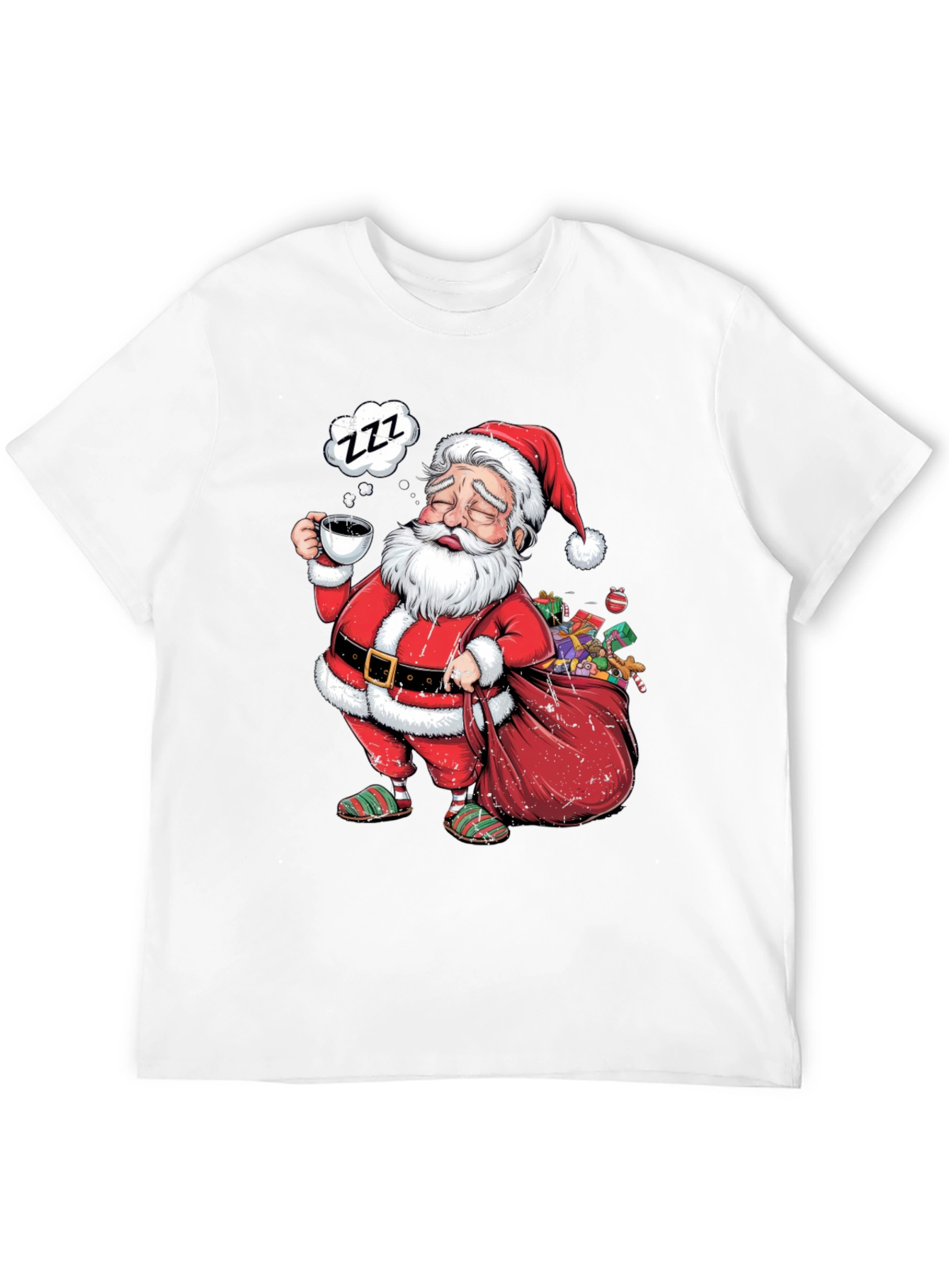 Sleepy Santa T-Shirt: Festive Holiday Wear