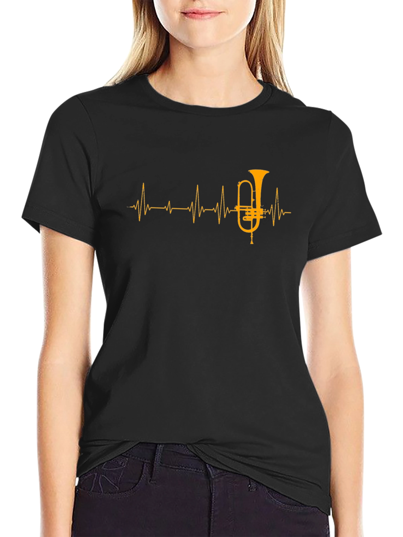 Tuba Heartbeat T-Shirt - Musician Gift