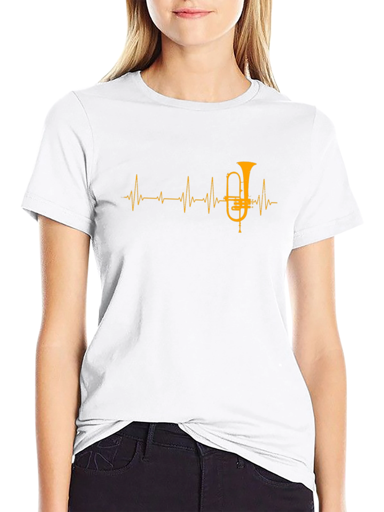 Tuba Heartbeat T-Shirt - Musician Gift