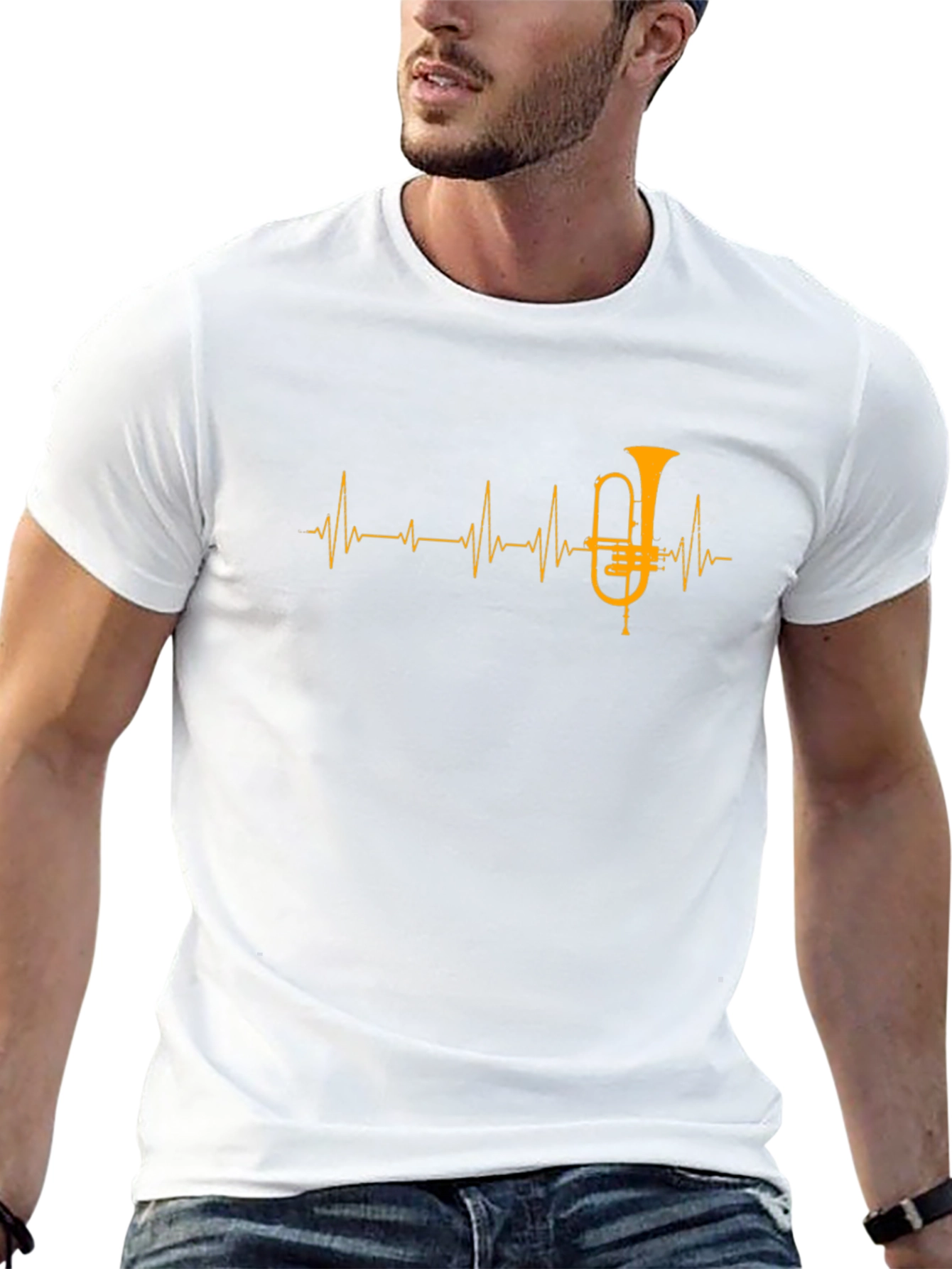 Tuba Heartbeat T-Shirt - Musician Gift