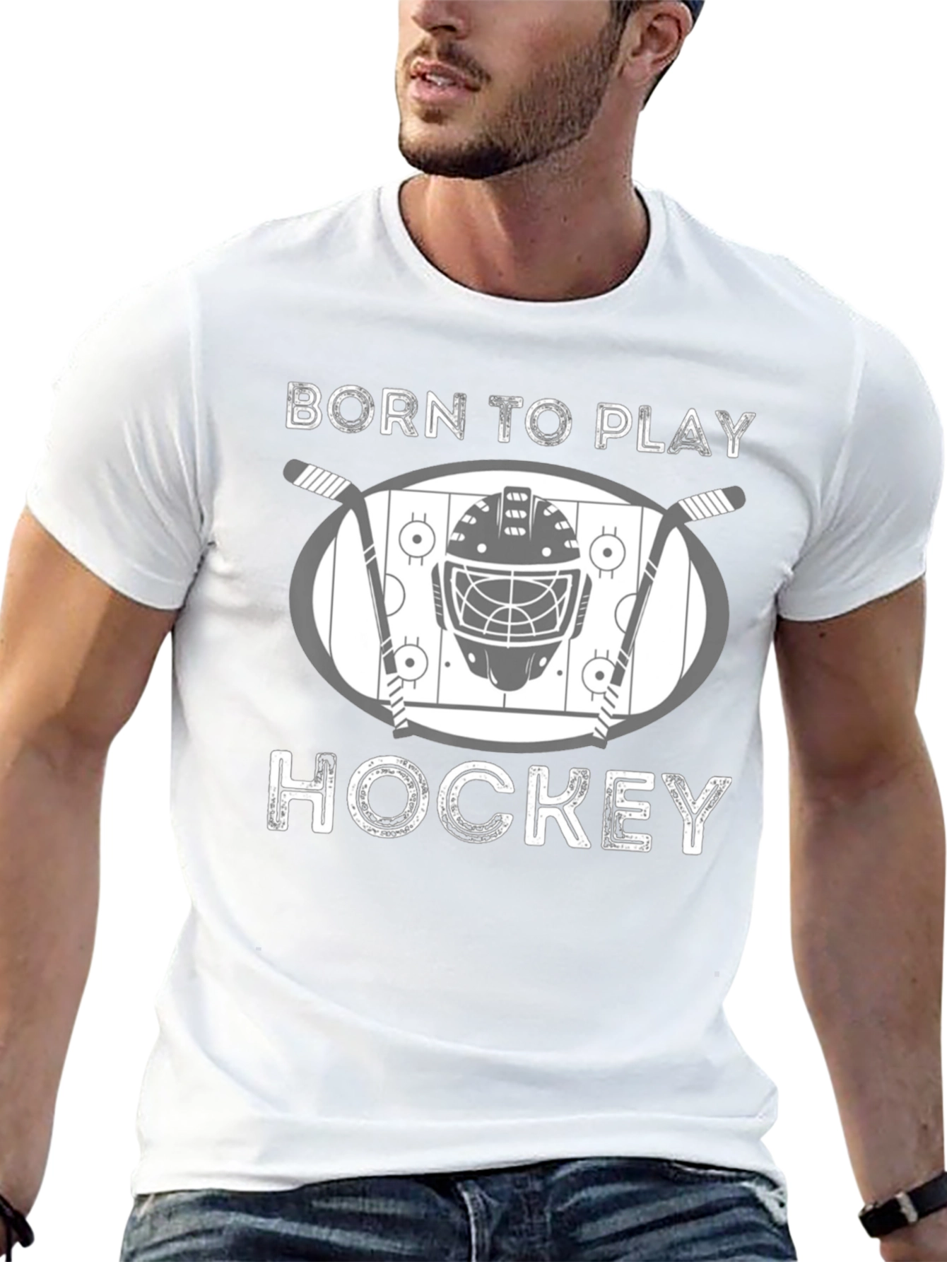Born to Play Hockey Graphic T-Shirt