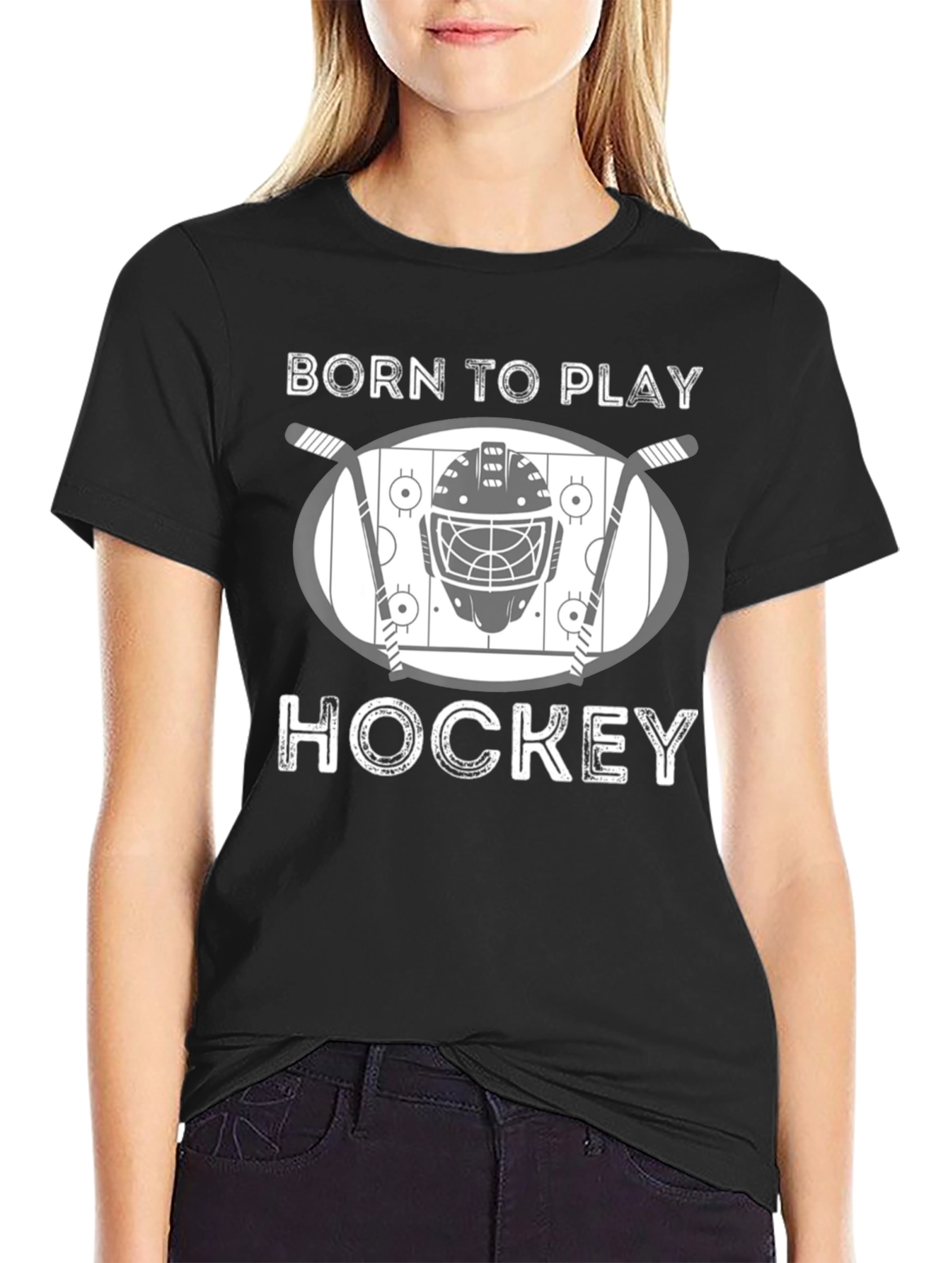 Born to Play Hockey Graphic T-Shirt