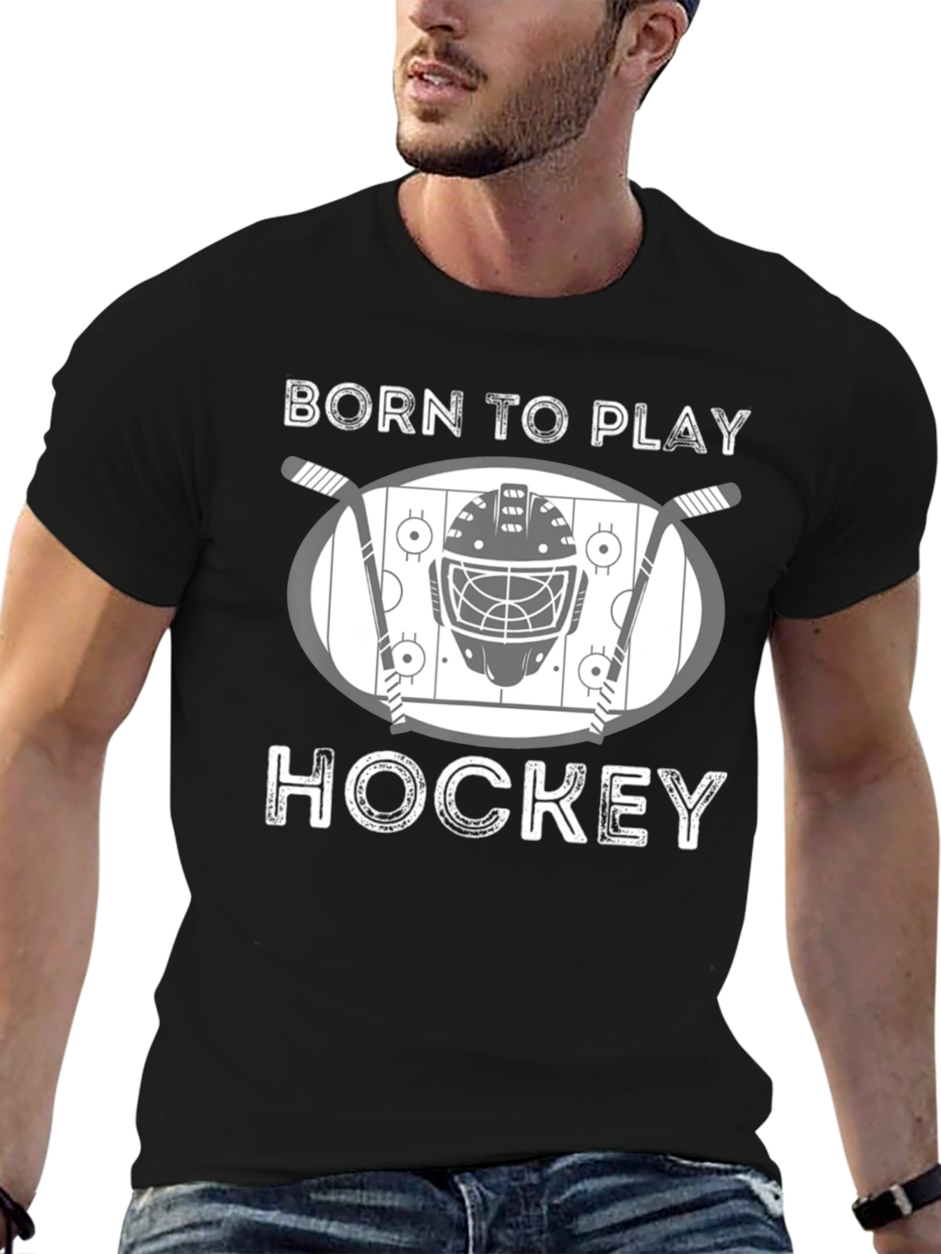 Born to Play Hockey Graphic T-Shirt
