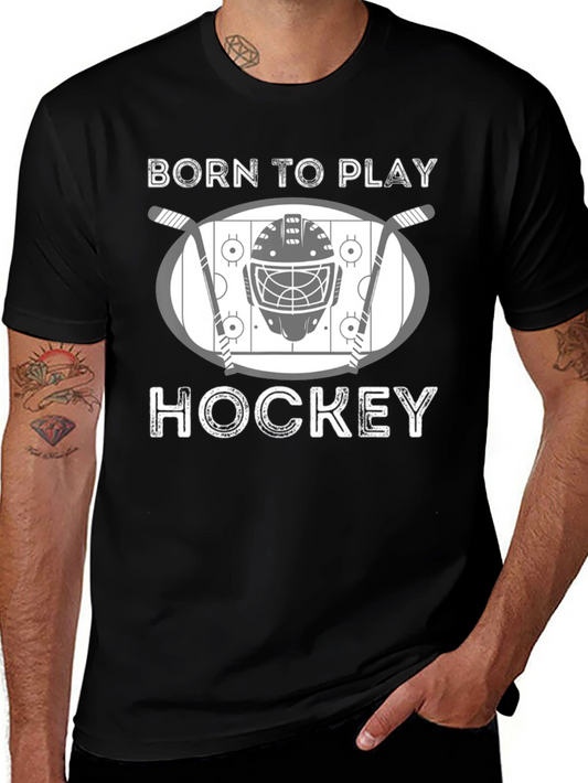 Born to Play Hockey Graphic T-Shirt