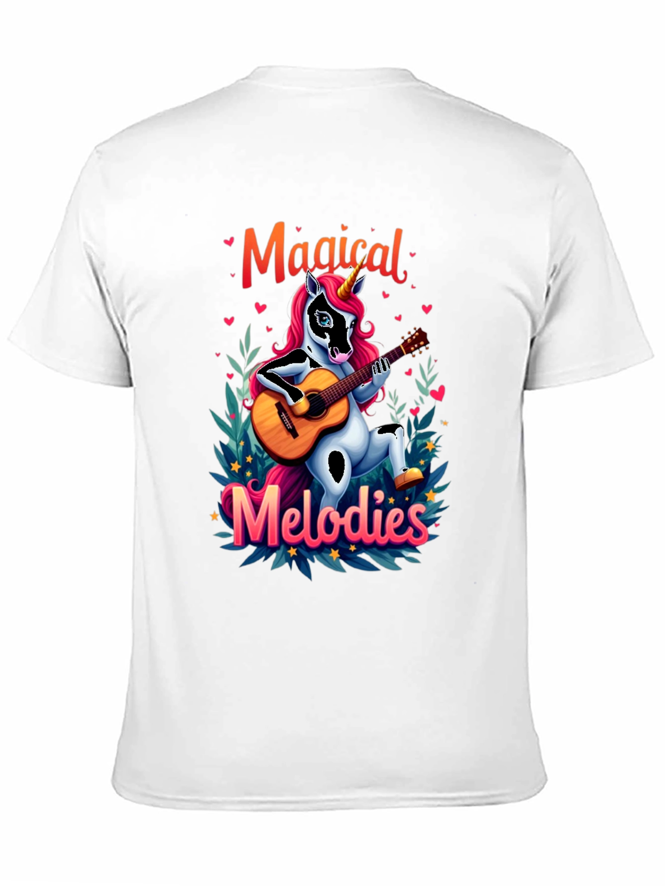 Magical Melodies Unicorn Guitarist Graphic Tee