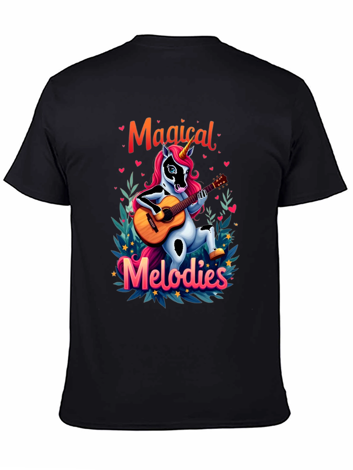 Magical Melodies Unicorn Guitarist Graphic Tee