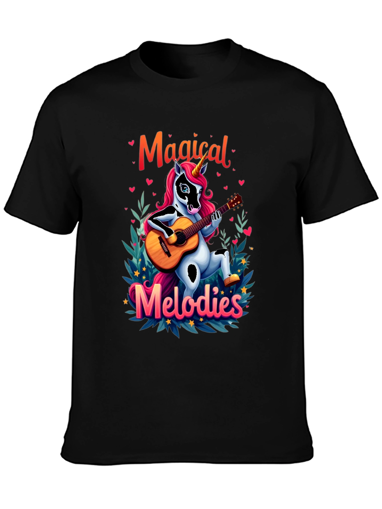Magical Melodies Unicorn Guitarist Graphic Tee