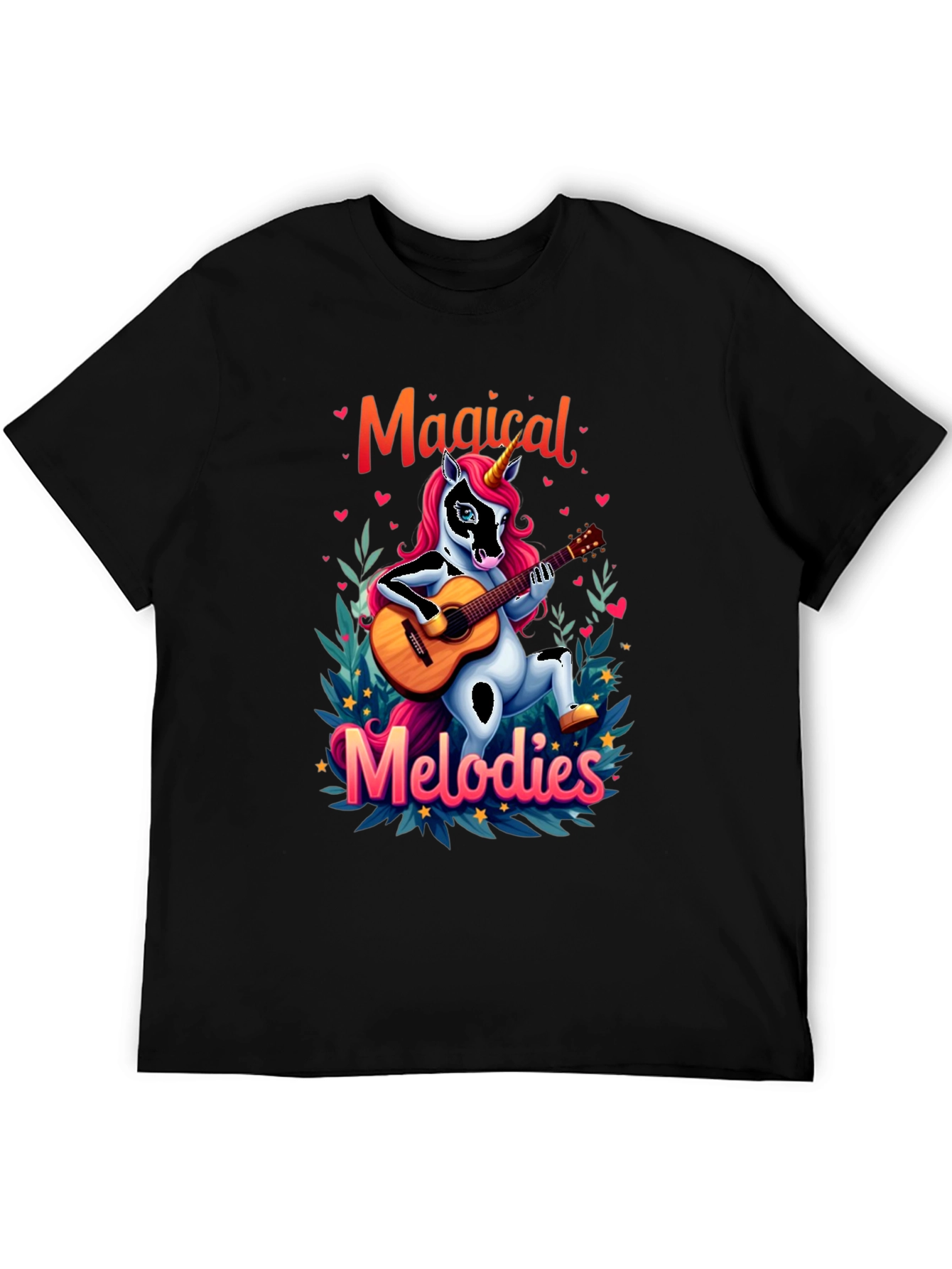 Magical Melodies Unicorn Guitarist Graphic Tee