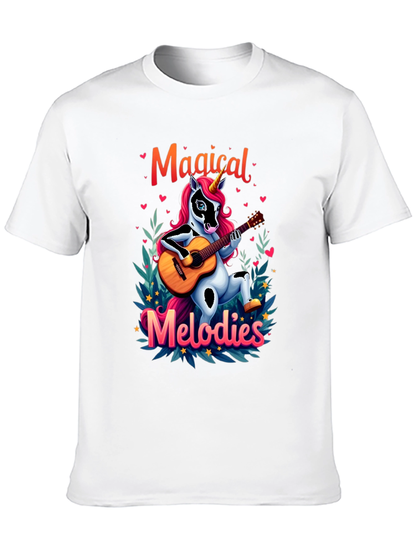 Magical Melodies Unicorn Guitarist Graphic Tee