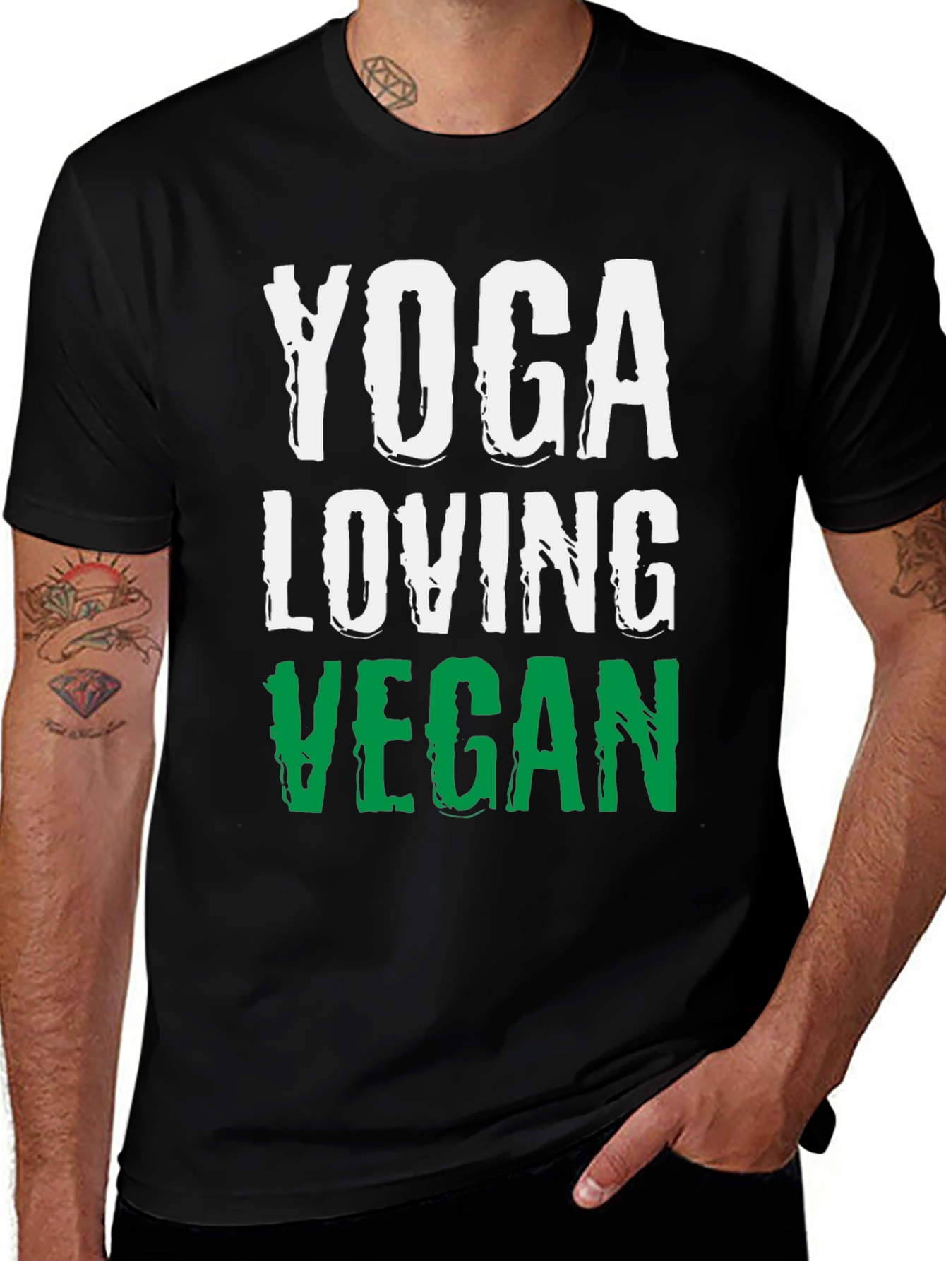 Yoga Loving Vegan Black T-Shirt