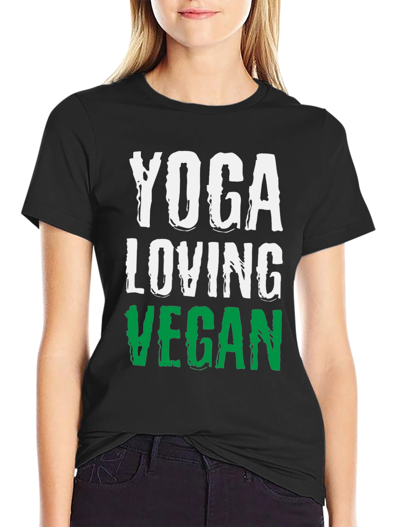 Yoga Loving Vegan Black T-Shirt