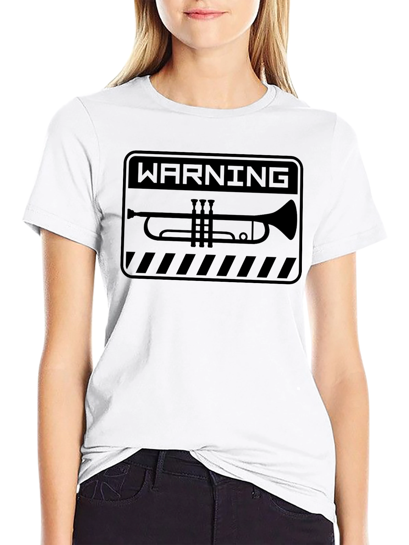 Warning Trumpet Black T-Shirt