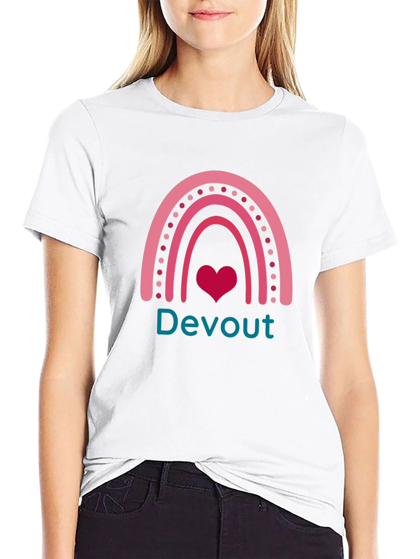 Devout Rainbow Heart Tee - Mens Graphic T-Shirt