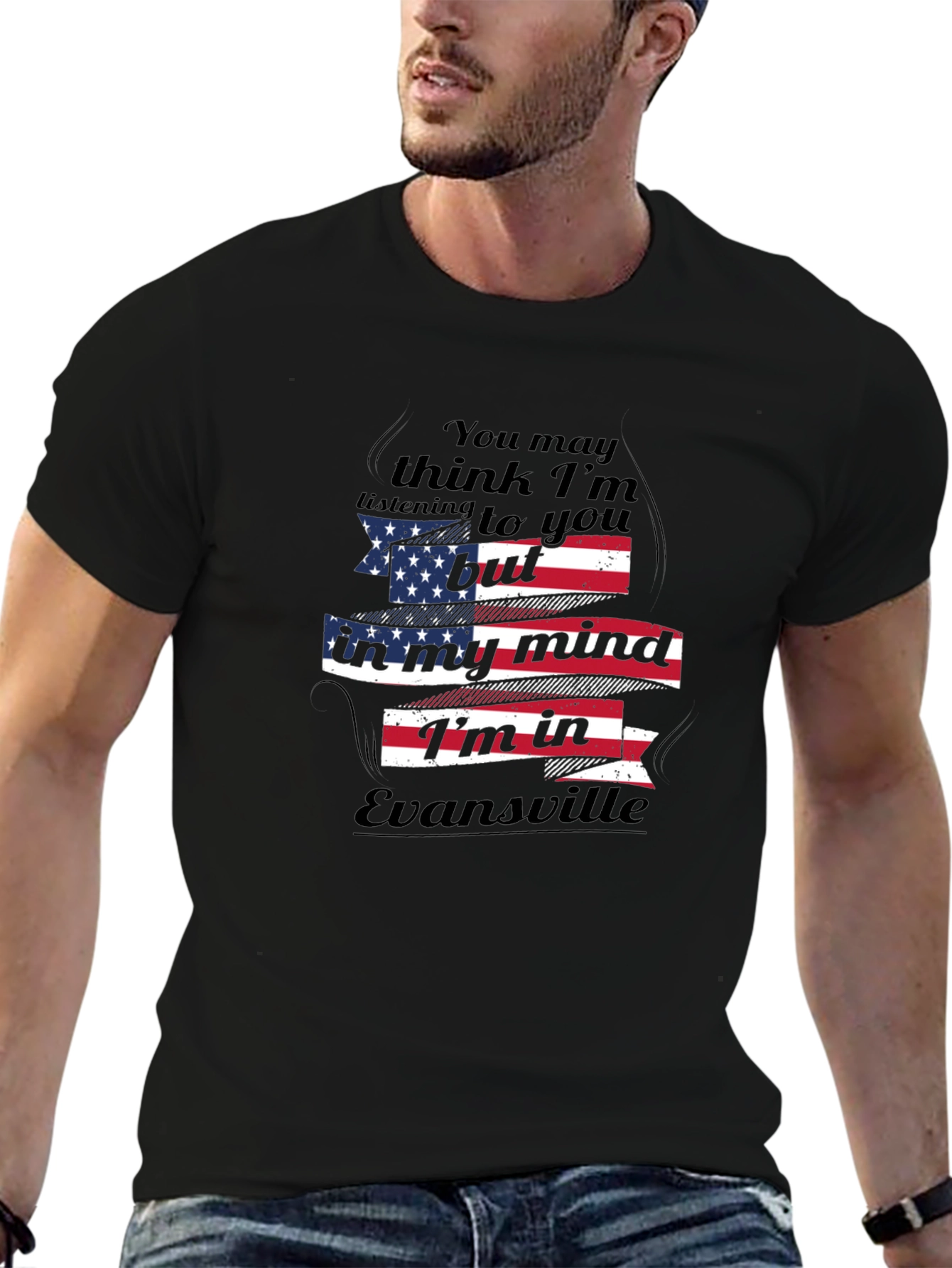 Evansville Mind USA Flag T-Shirt