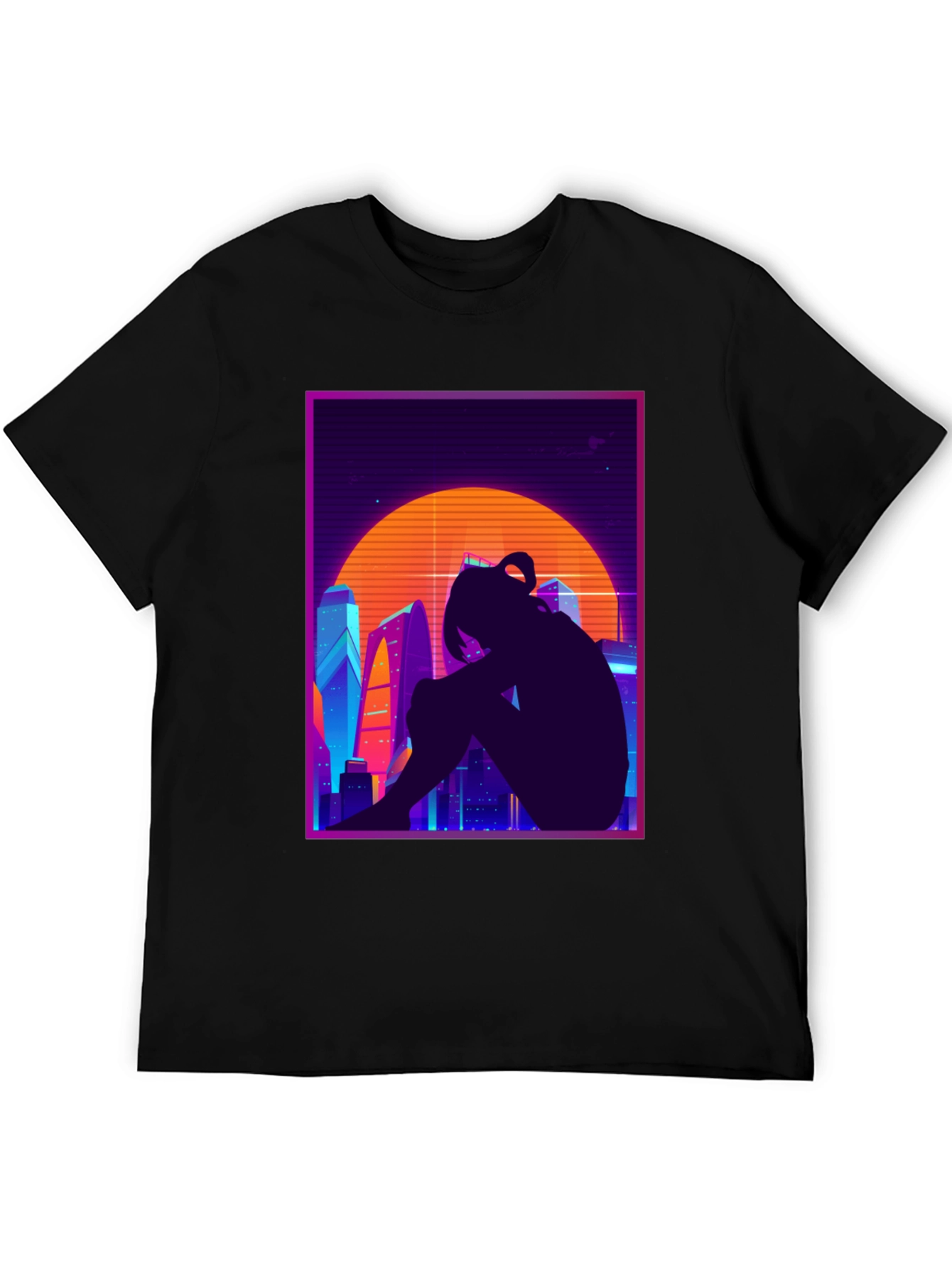 Retro Anime Cityscape T-Shirt