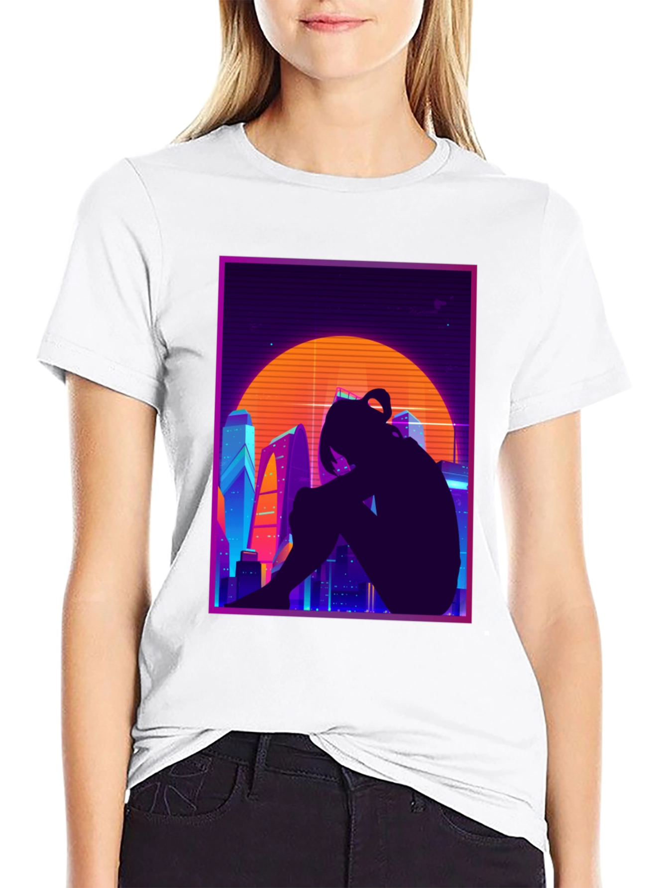 Retro Anime Cityscape T-Shirt