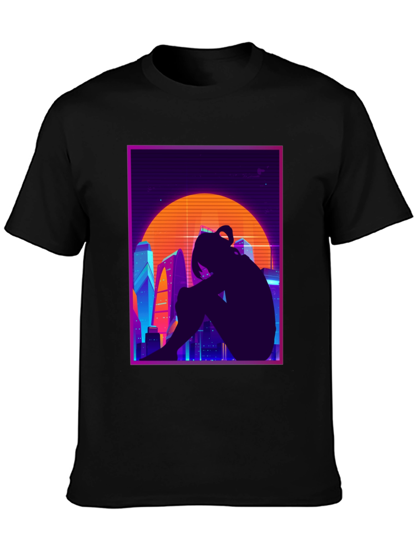 Retro Anime Cityscape T-Shirt