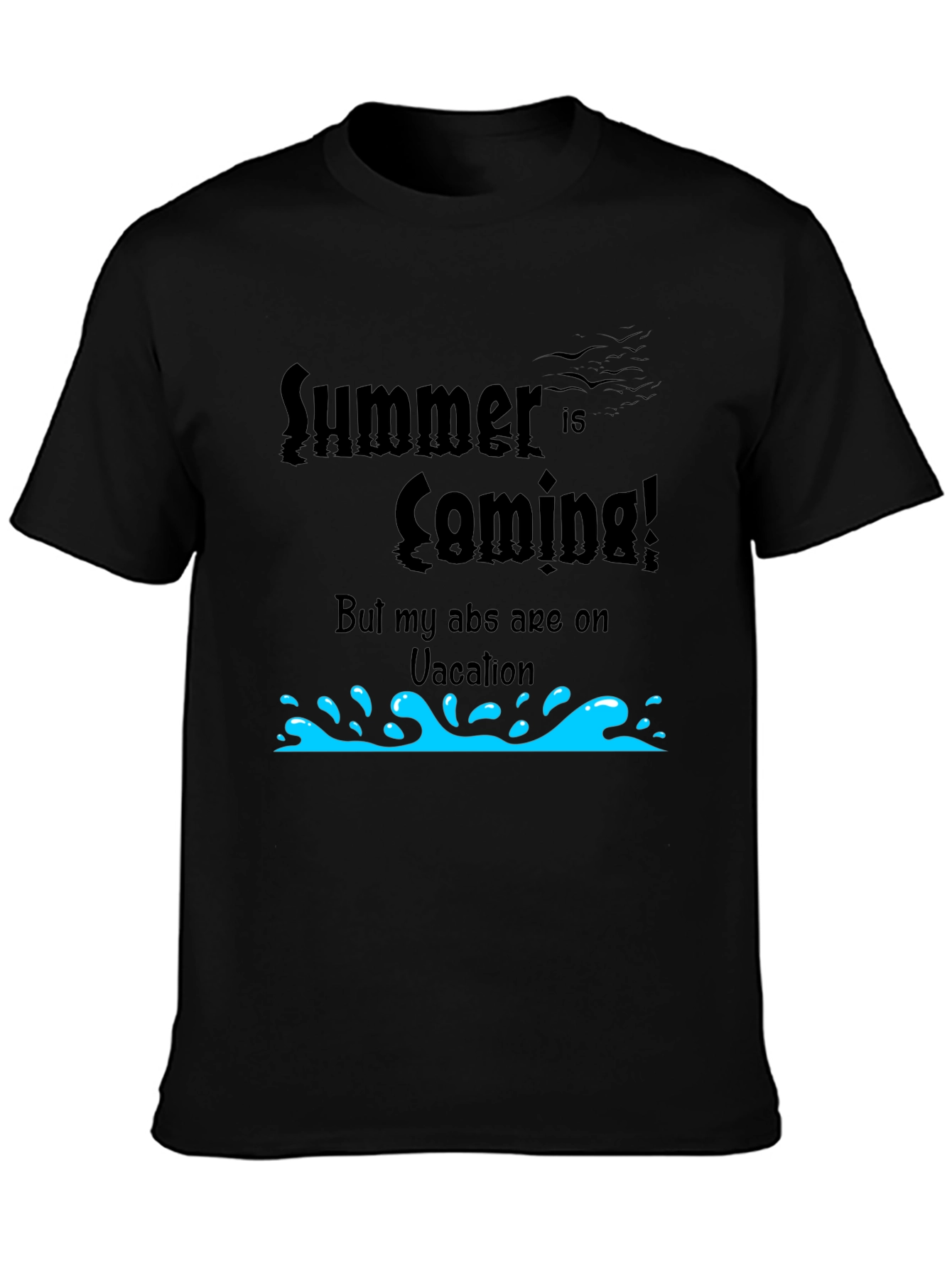 Summer Abs Vacation Tee - Funny Mens T-Shirt