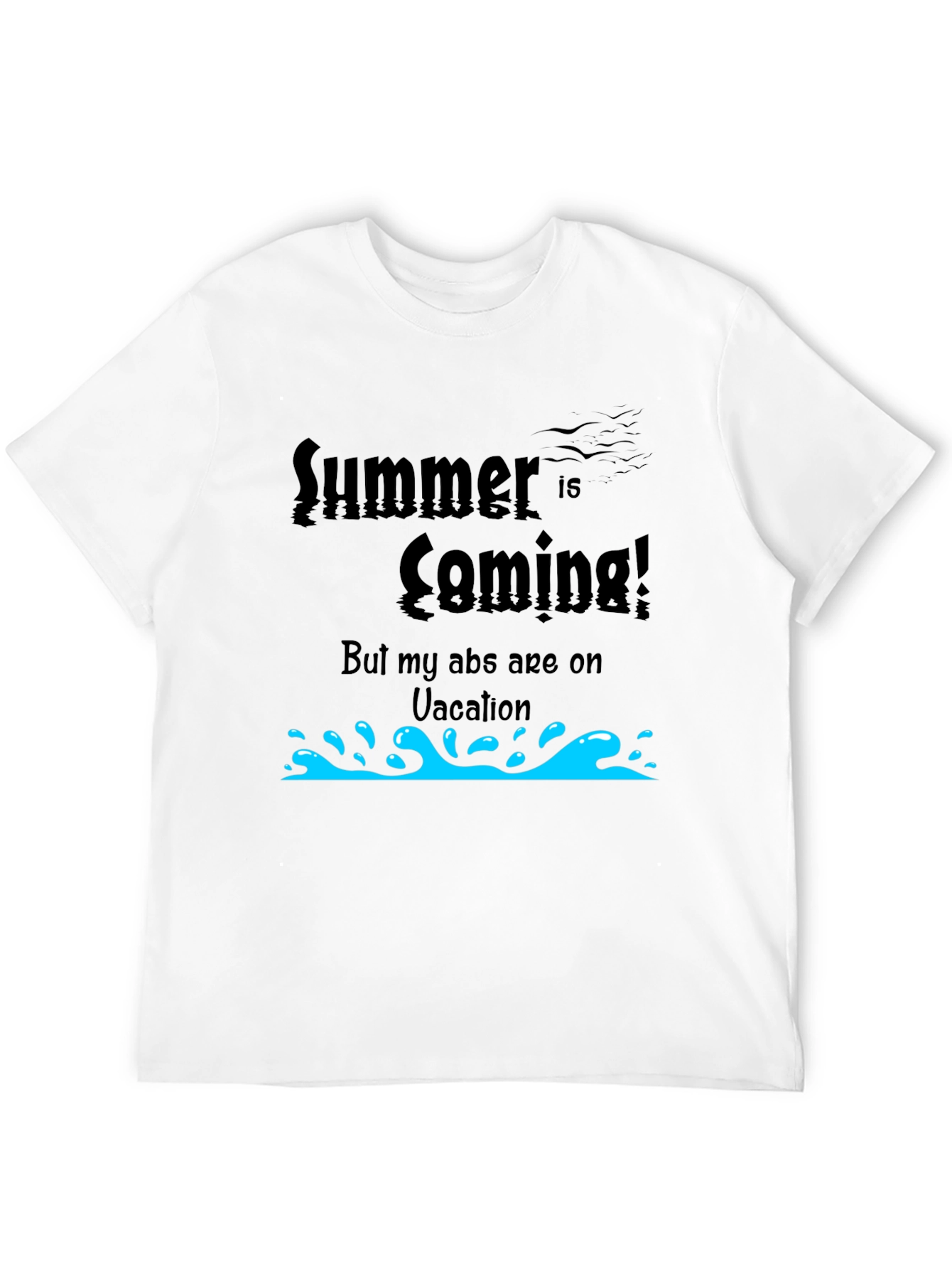 Summer Abs Vacation Tee - Funny Mens T-Shirt