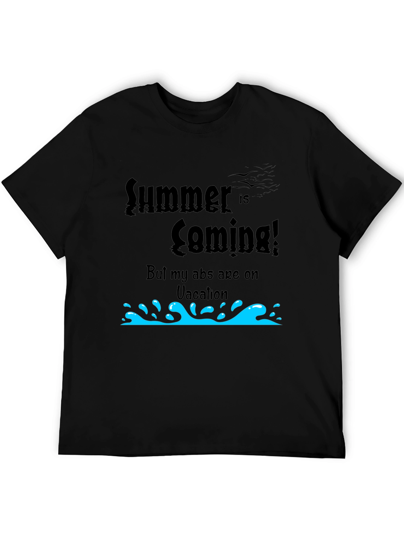 Summer Abs Vacation Tee - Funny Mens T-Shirt