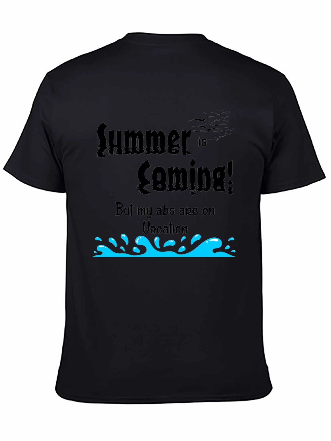 Summer Abs Vacation Tee - Funny Mens T-Shirt