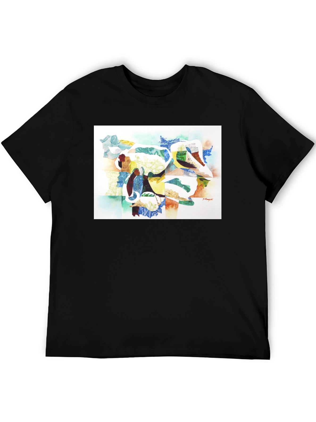 Abstract Art Graphic Tee - Modern Casual Wear