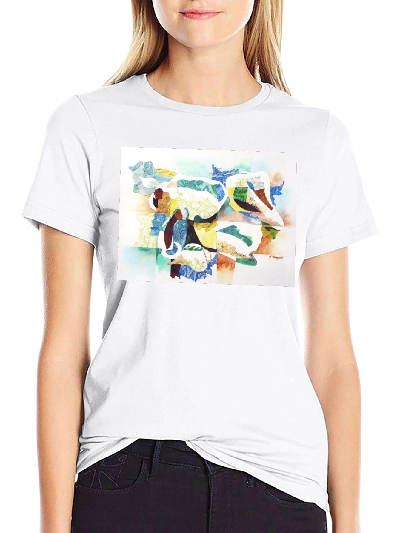 Abstract Art Graphic Tee - Modern Casual Wear