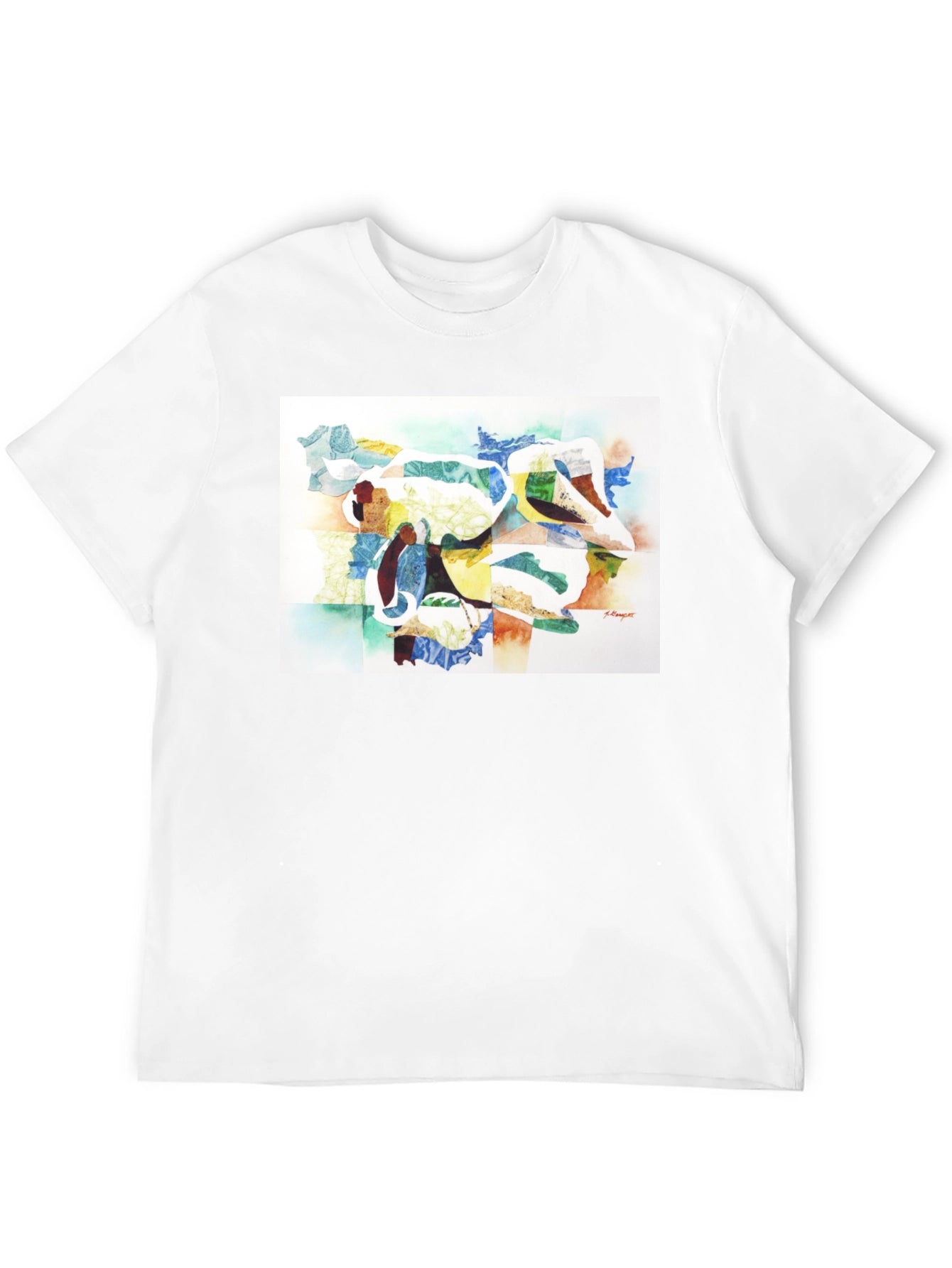 Abstract Art Graphic Tee - Modern Casual Wear