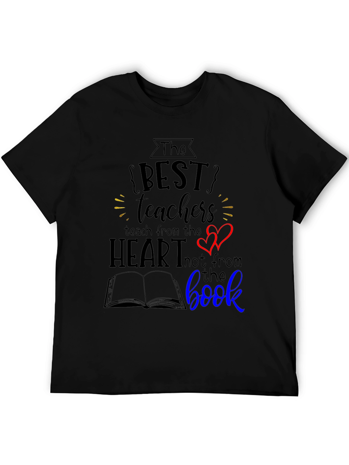 Best Teacher Heart Book T-Shirt