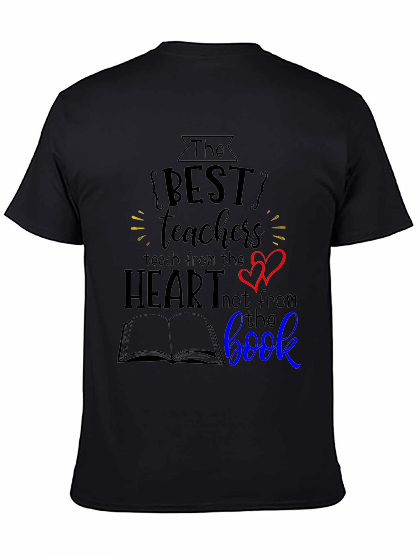 Best Teacher Heart Book T-Shirt