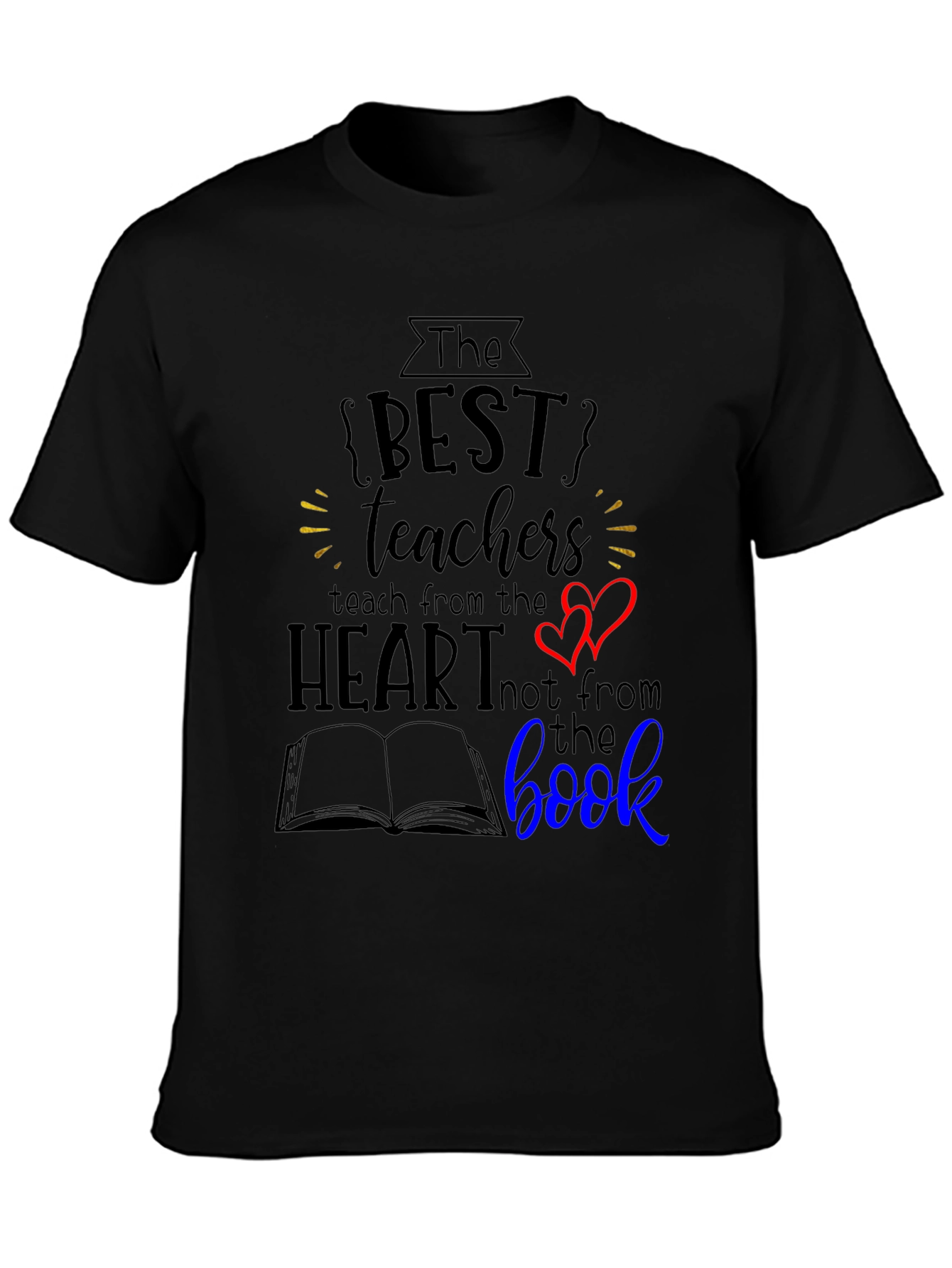Best Teacher Heart Book T-Shirt