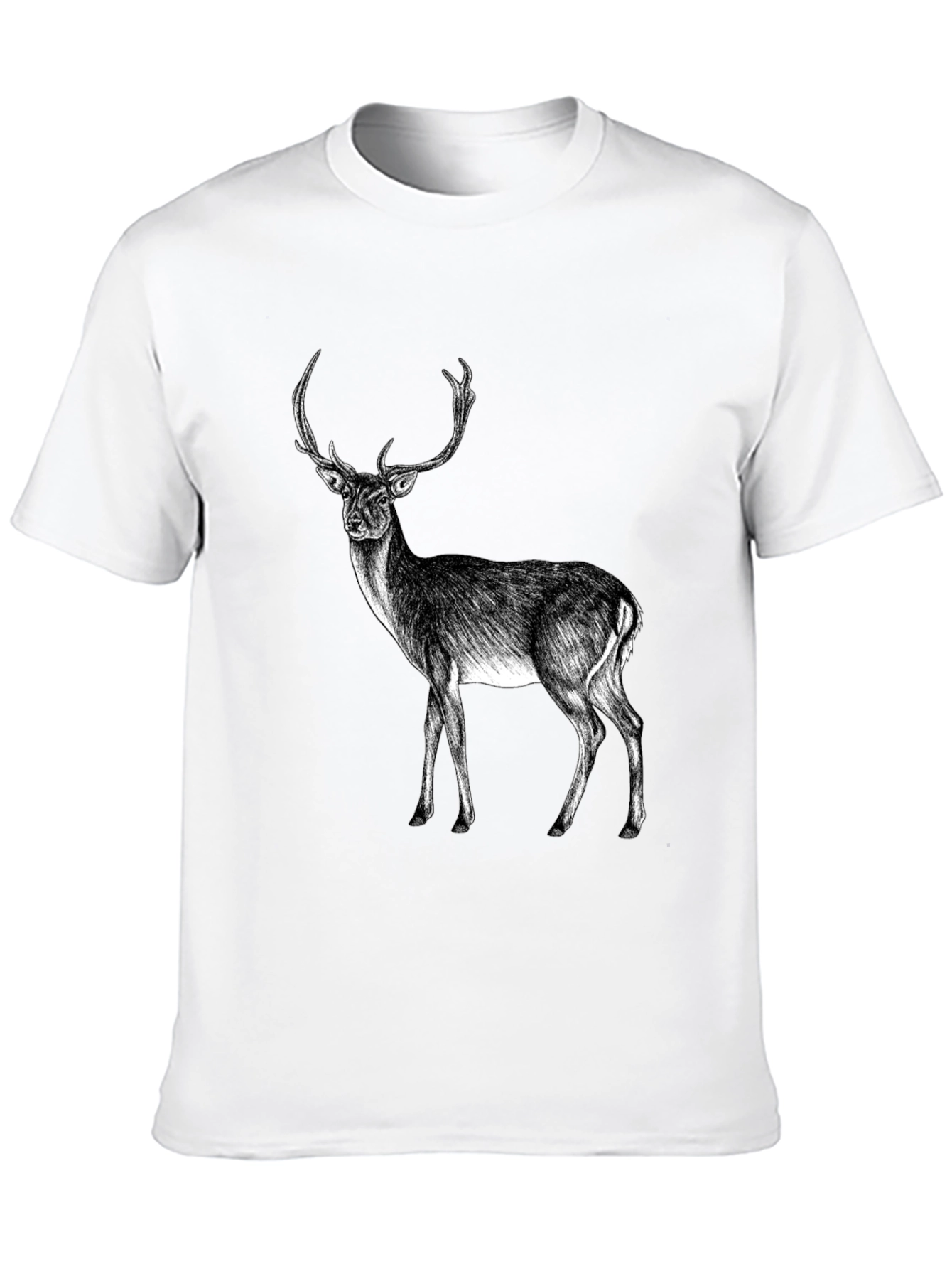 Deer Graphic Black T-Shirt